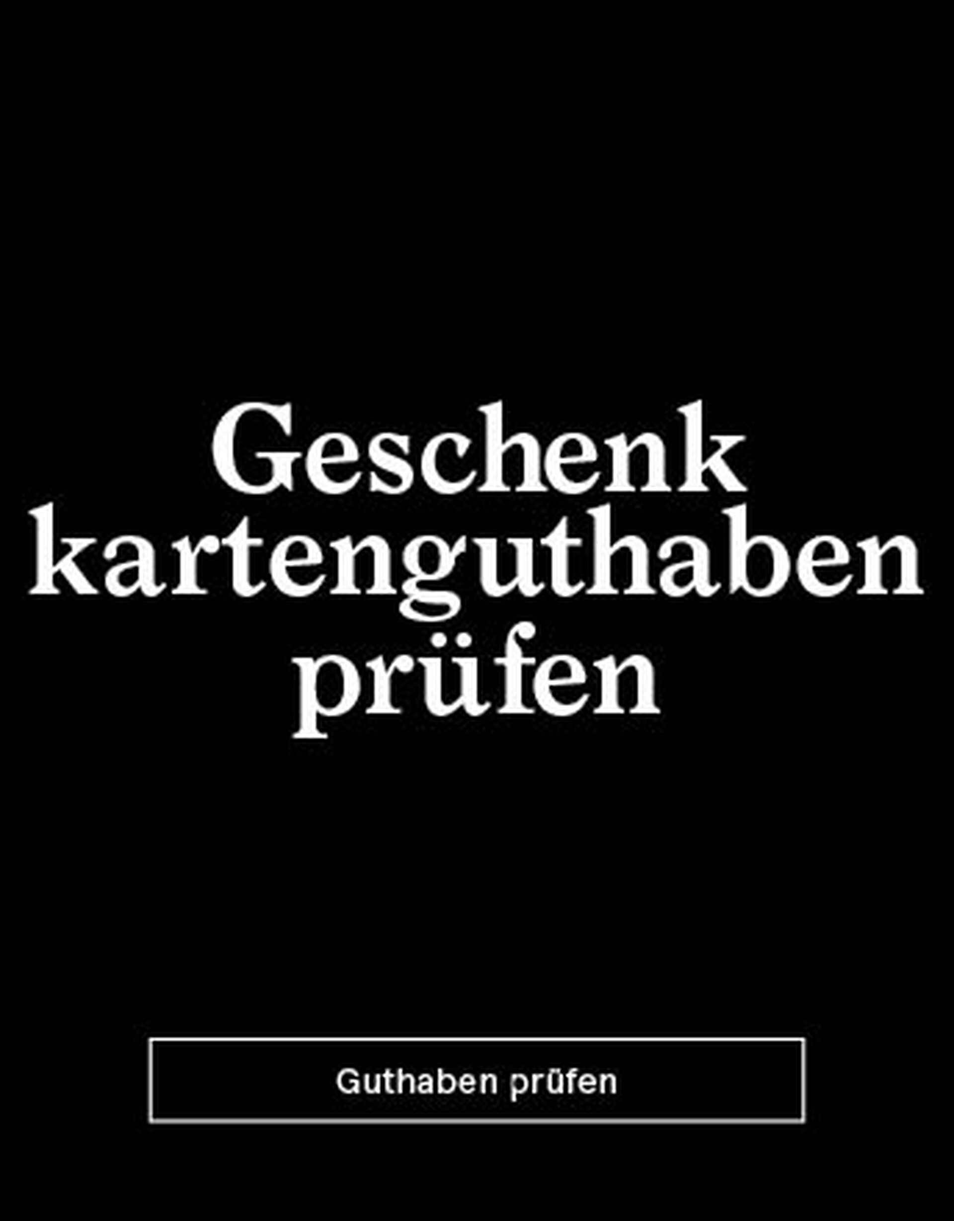 Guthaben prüfen