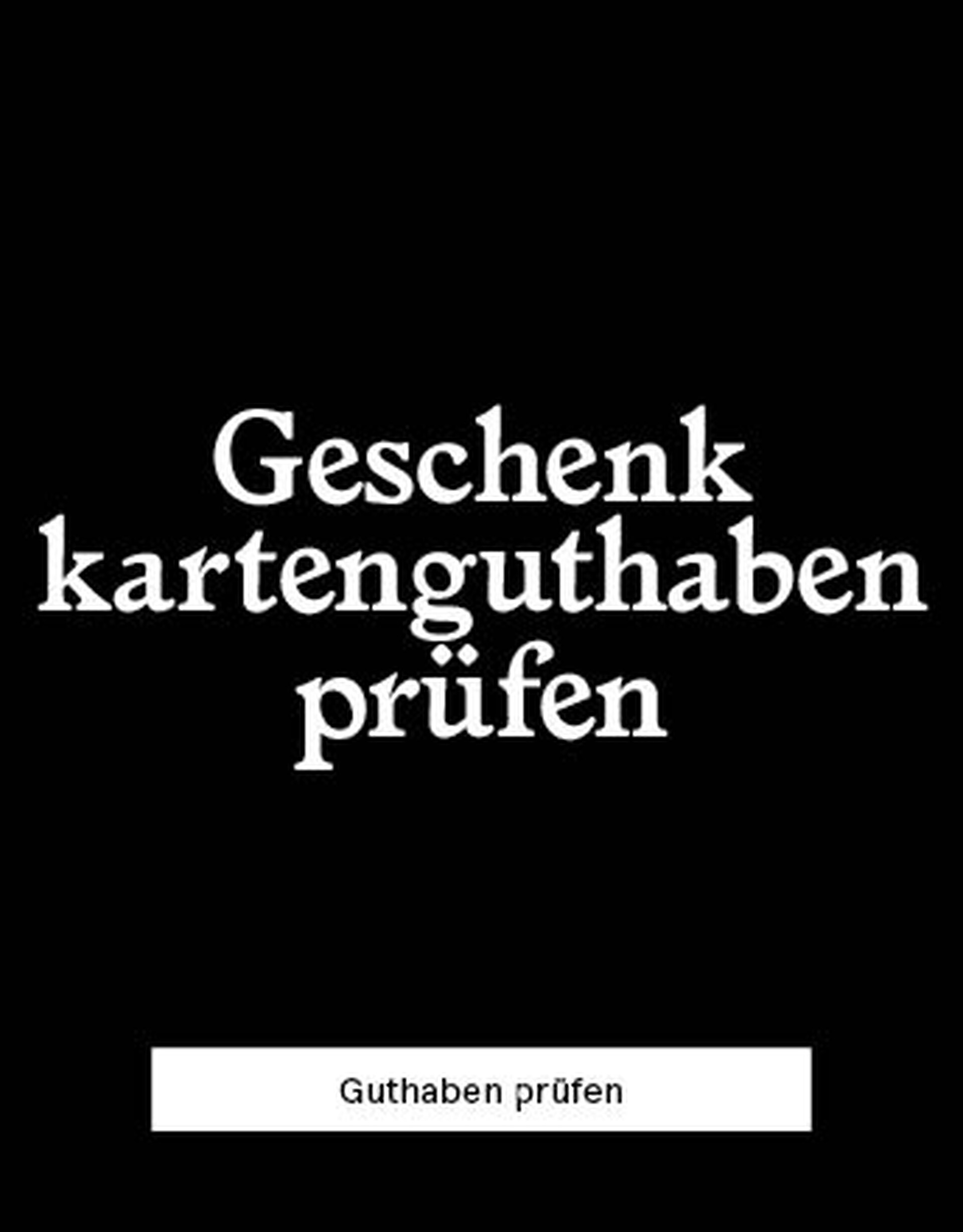 Guthaben prüfen
