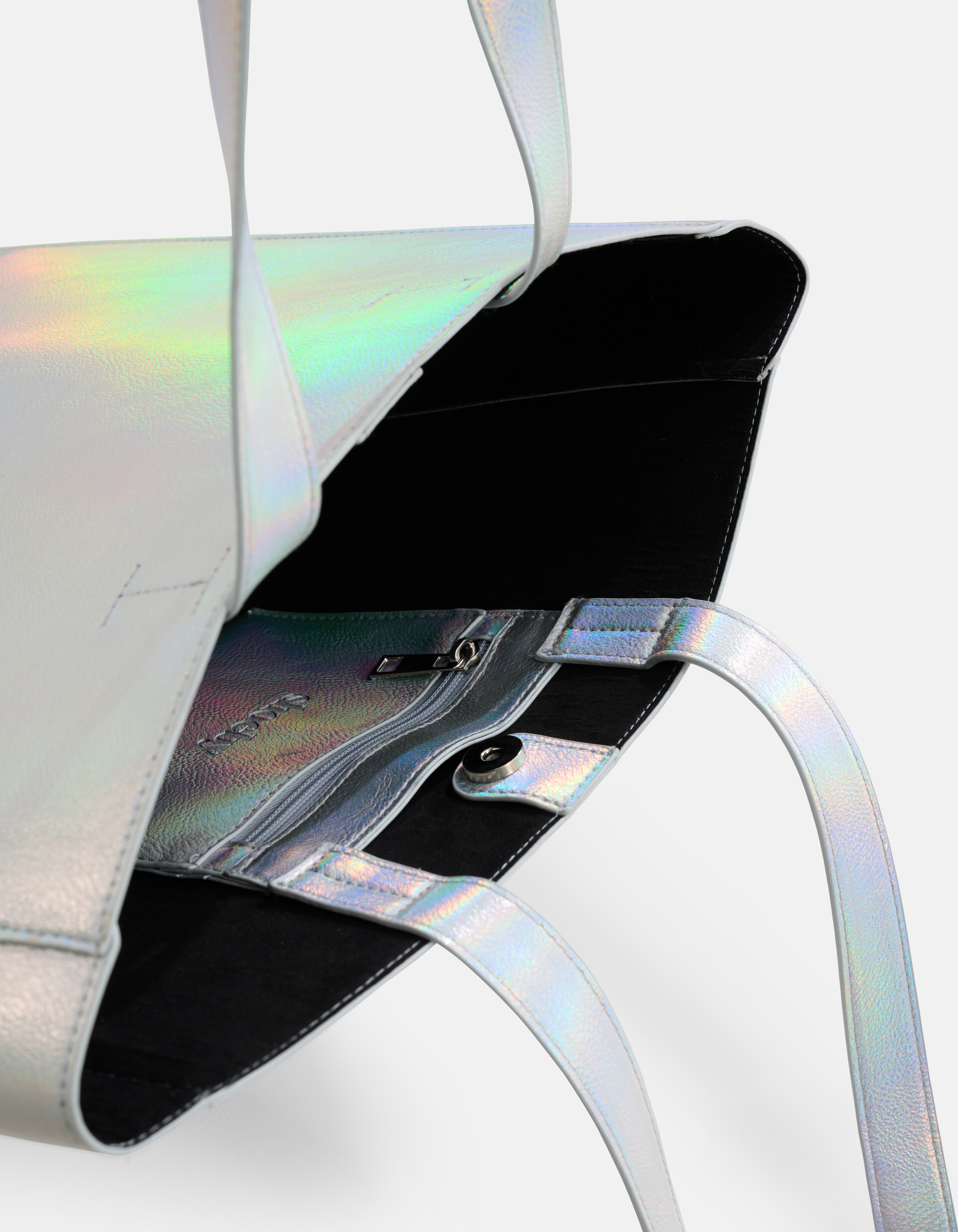 Metallic Shopper Tasche Silber SHOEBY ACCESSOIRES