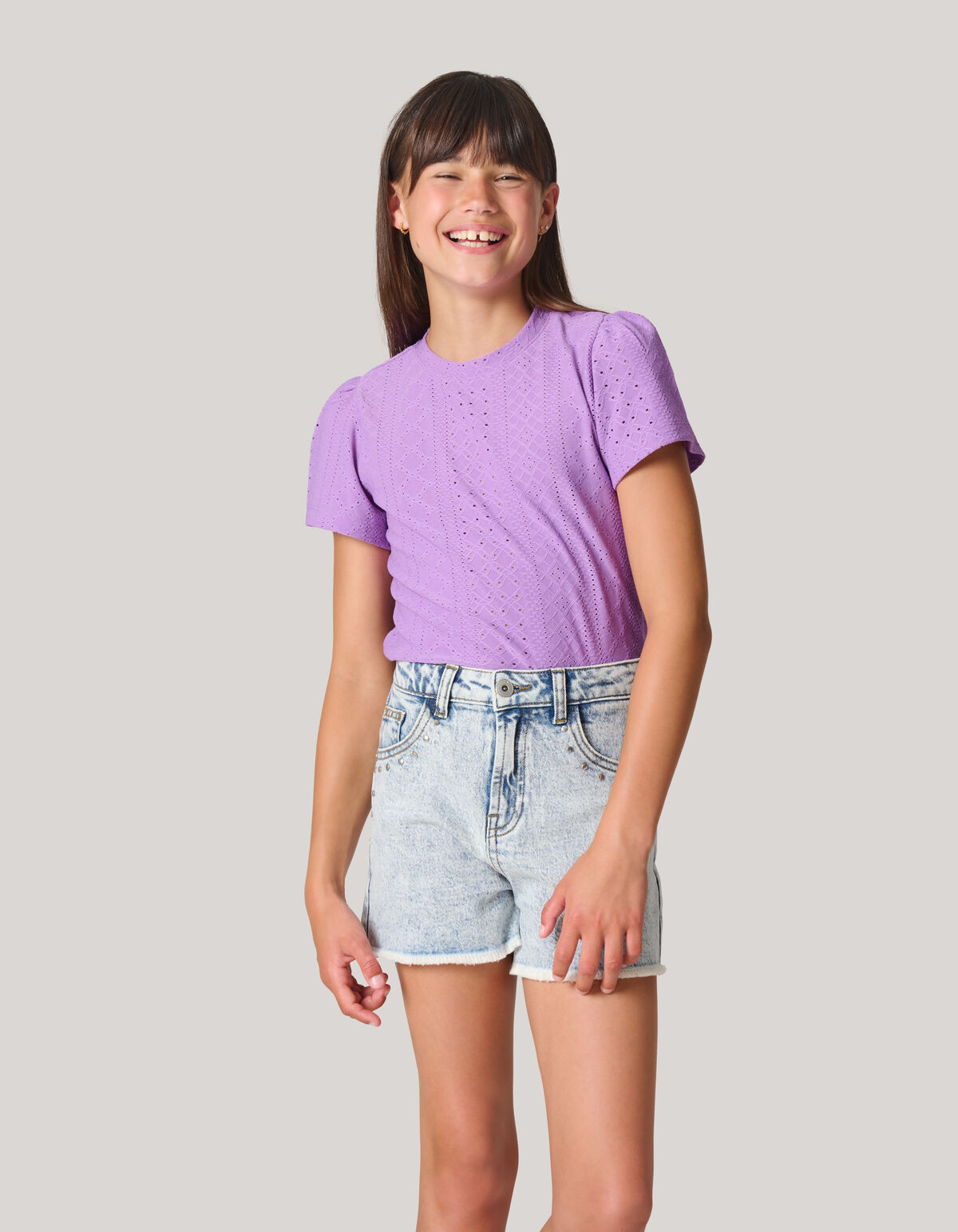 Ajour Top Hellviolett SHOEBY GIRLS