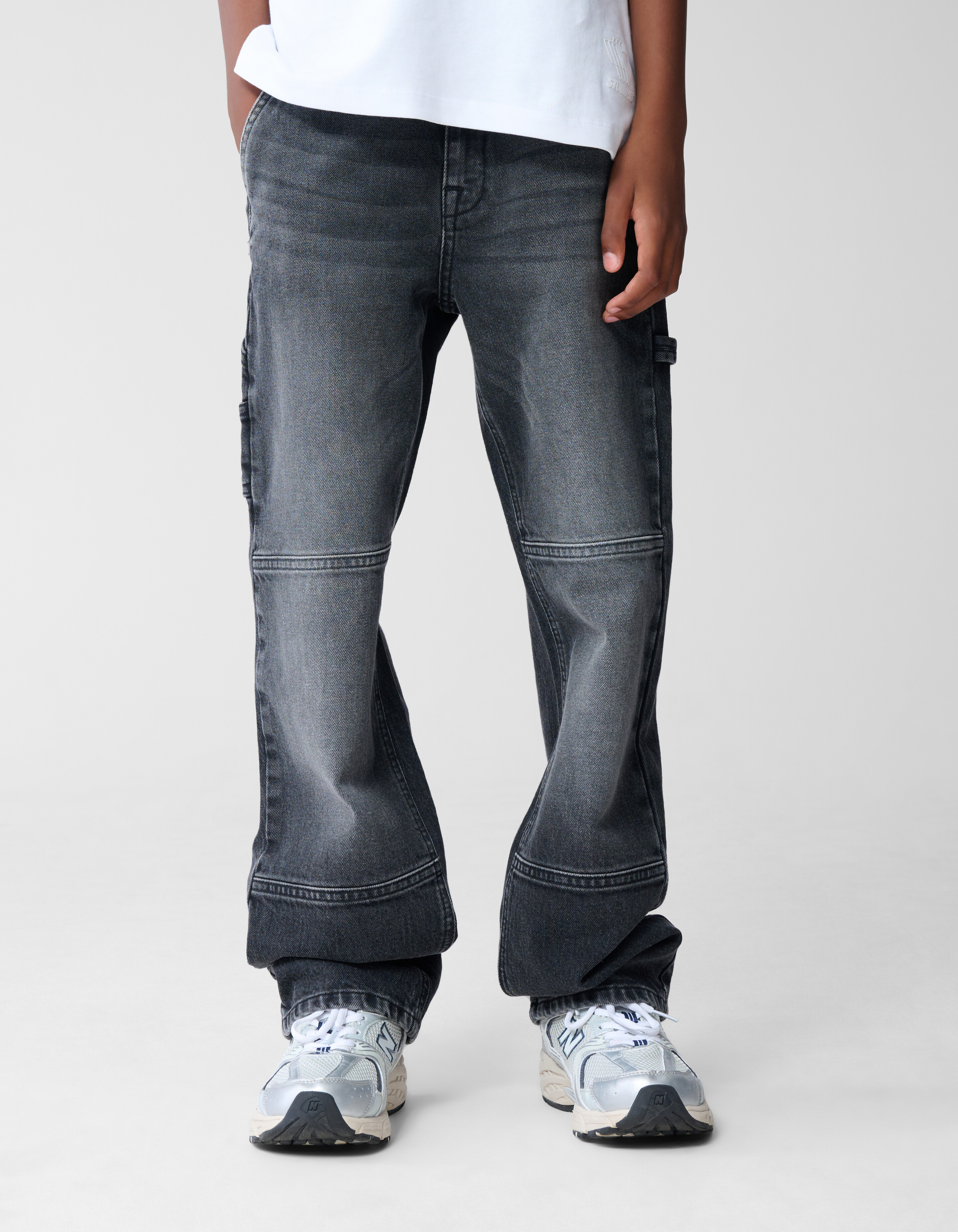 Straight Fit Jeans Dunkelgrau SHOEBY BOYS