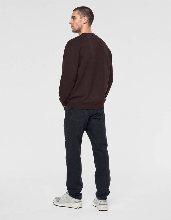 Pullover mit Rundhalsausschnitt dunkelbraun SHOEBY MEN