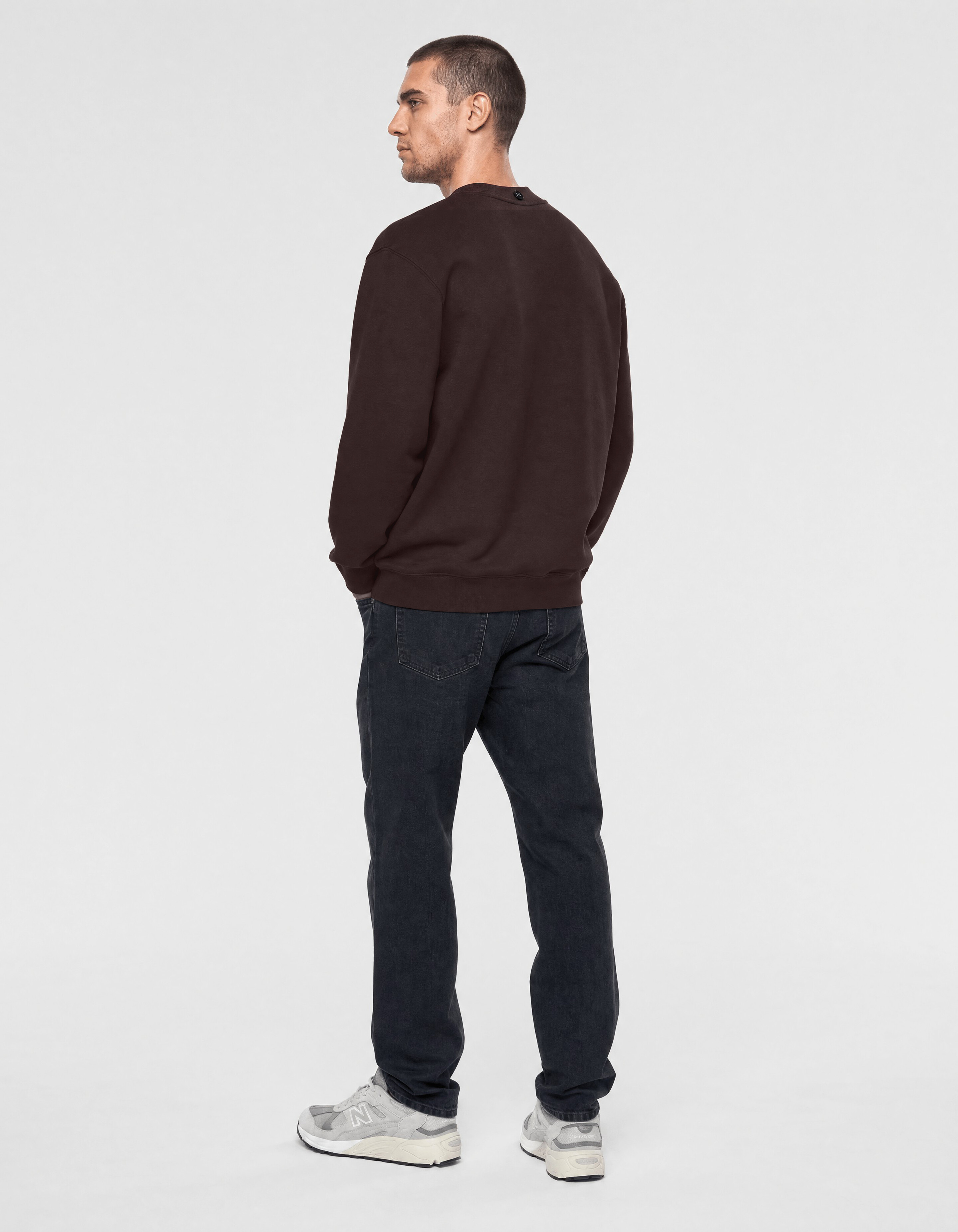 Pullover mit Rundhalsausschnitt dunkelbraun SHOEBY MEN