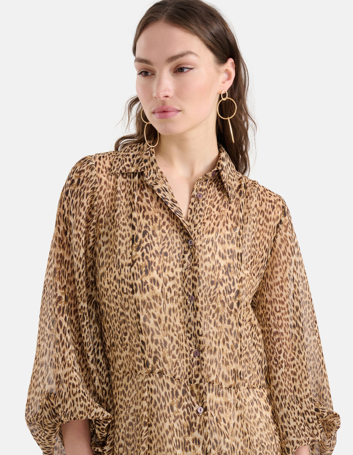 Geparden-Maxikleid Braun SHOEBY WOMEN