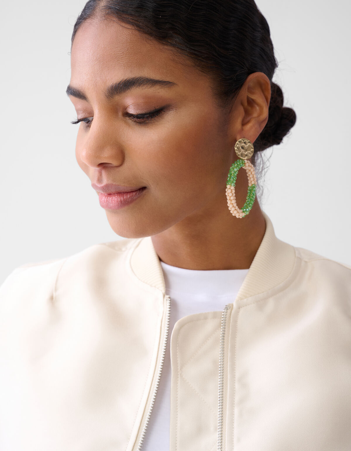 Ovale Ohrringe Gr&uuml;n SHOEBY ACCESSOIRES