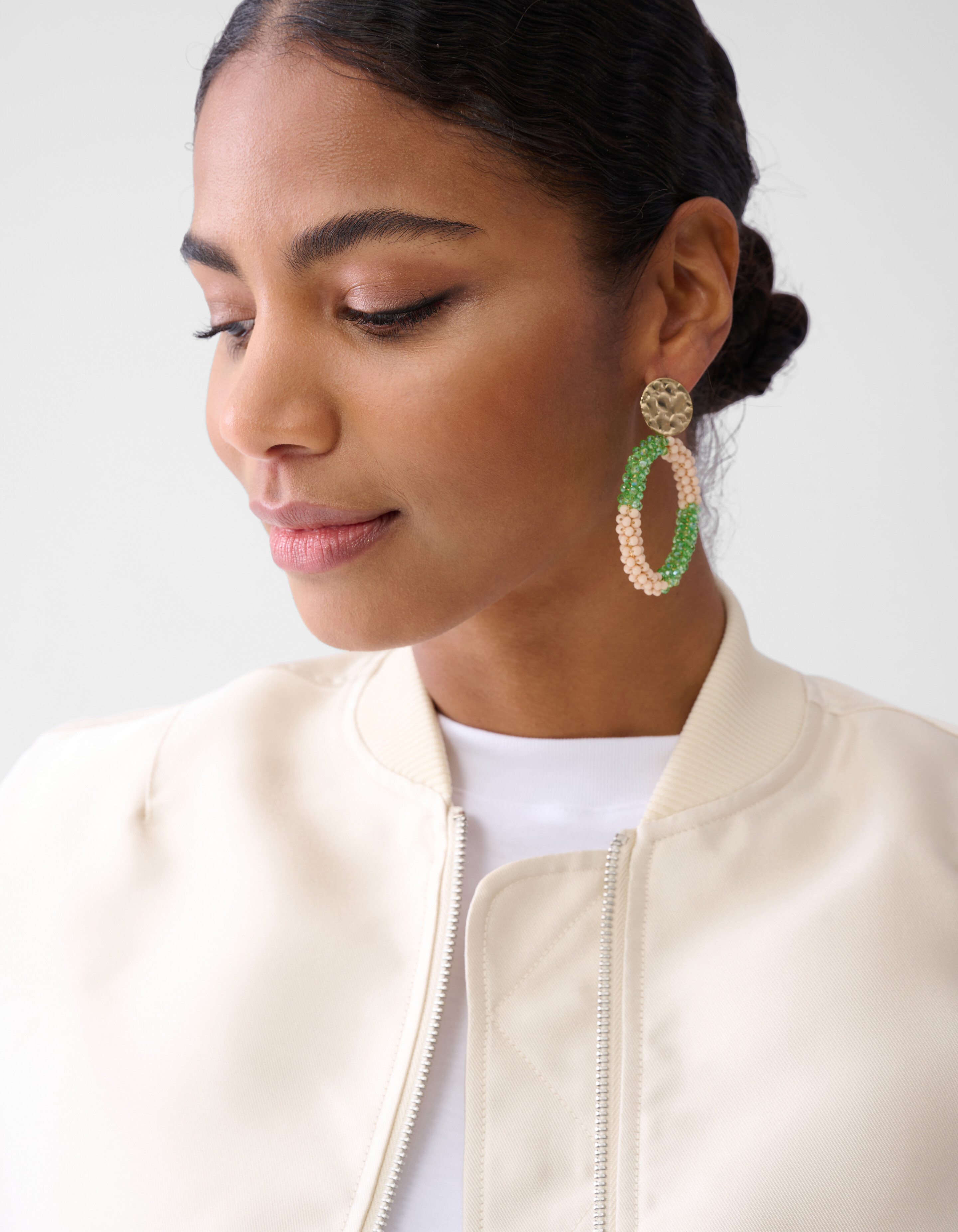 Ovale Ohrringe Gr&uuml;n SHOEBY ACCESSOIRES