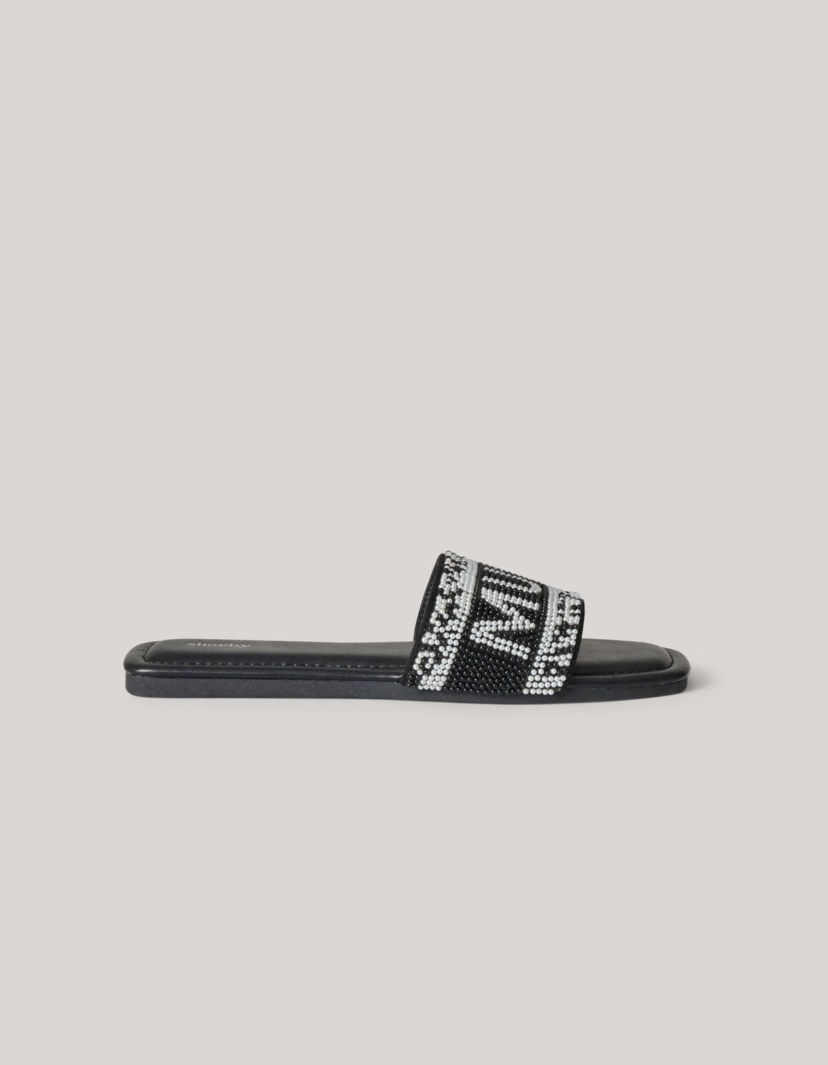 Perlenpantoffel Schwarz SHOEBY SHOES