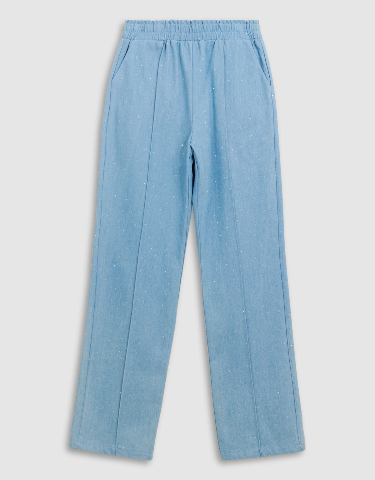 Strass Wide Leg Fit Broek Blauw SHOEBY GIRLS