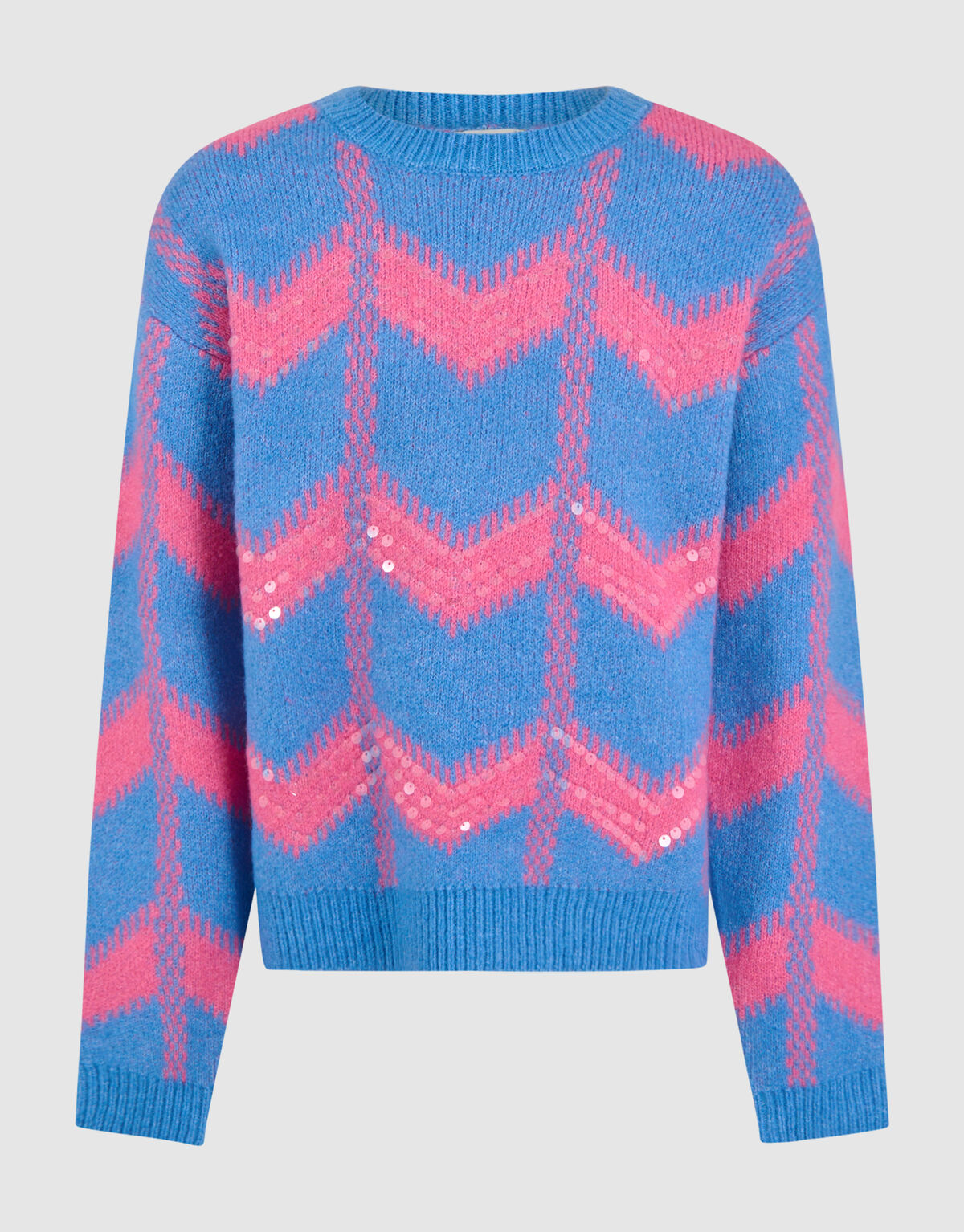 Pailletten-Pullover Blau SHOEBY GIRLS