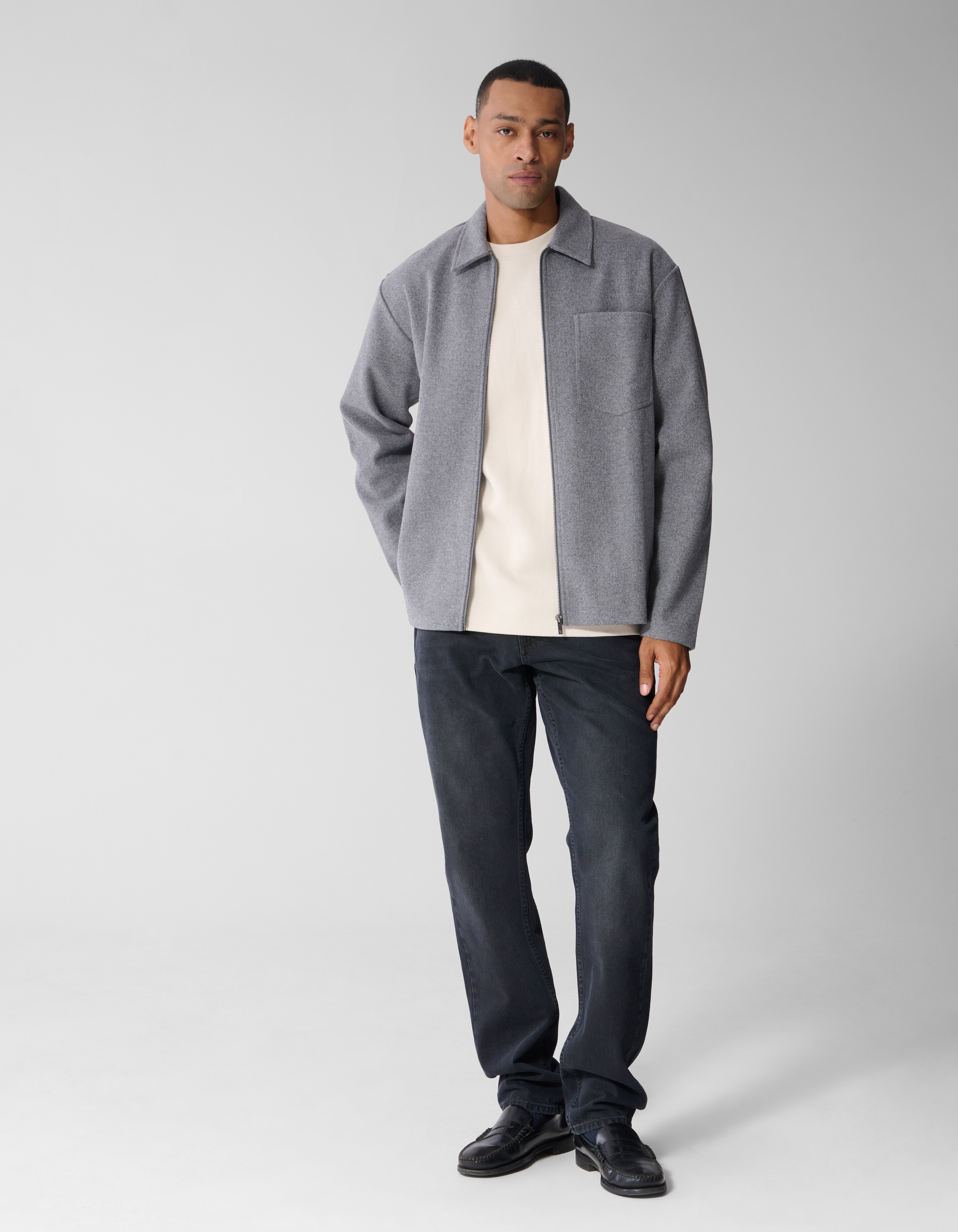 Melange Overshirt Grau SHOEBY MEN