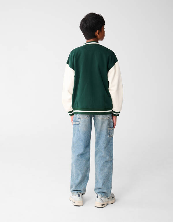Varsity Bomberjacke Dunkelgr&uuml;n SHOEBY BOYS
