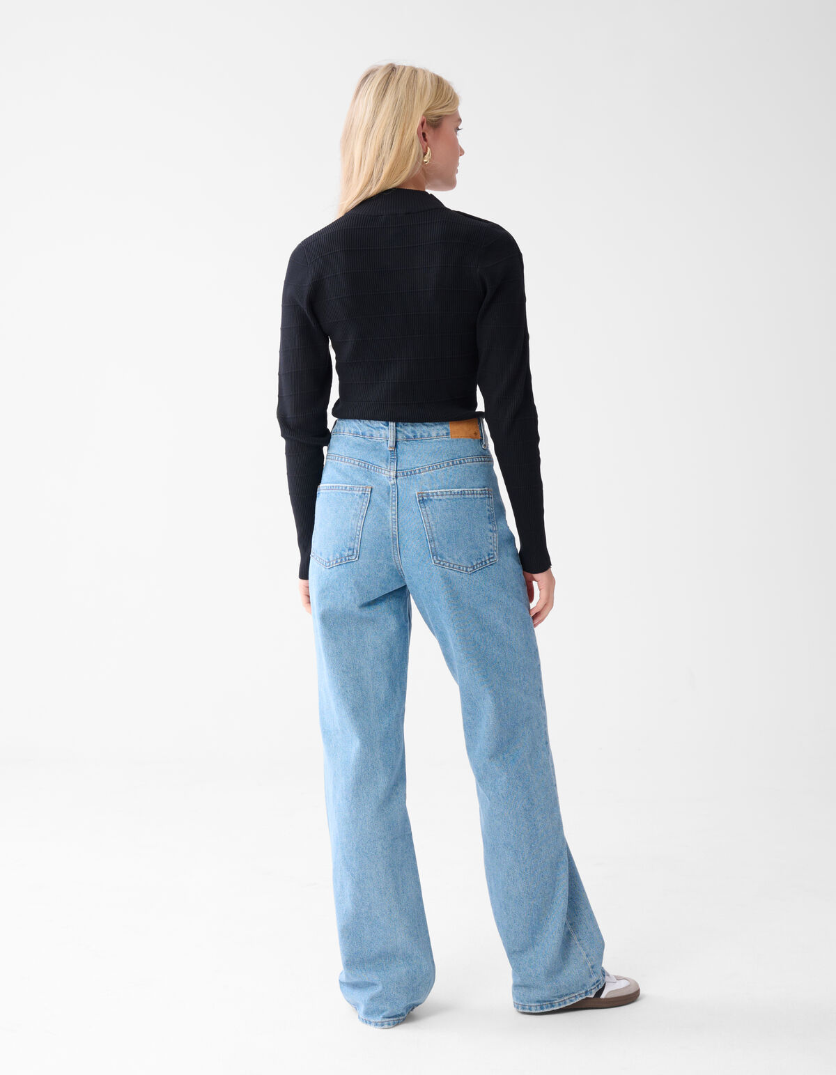 Knopf-Rollkragenpullover Schwarz SHOEBY WOMEN