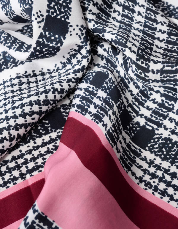 Karierter Schal Schwarz/Wei&szlig; SHOEBY ACCESSOIRES