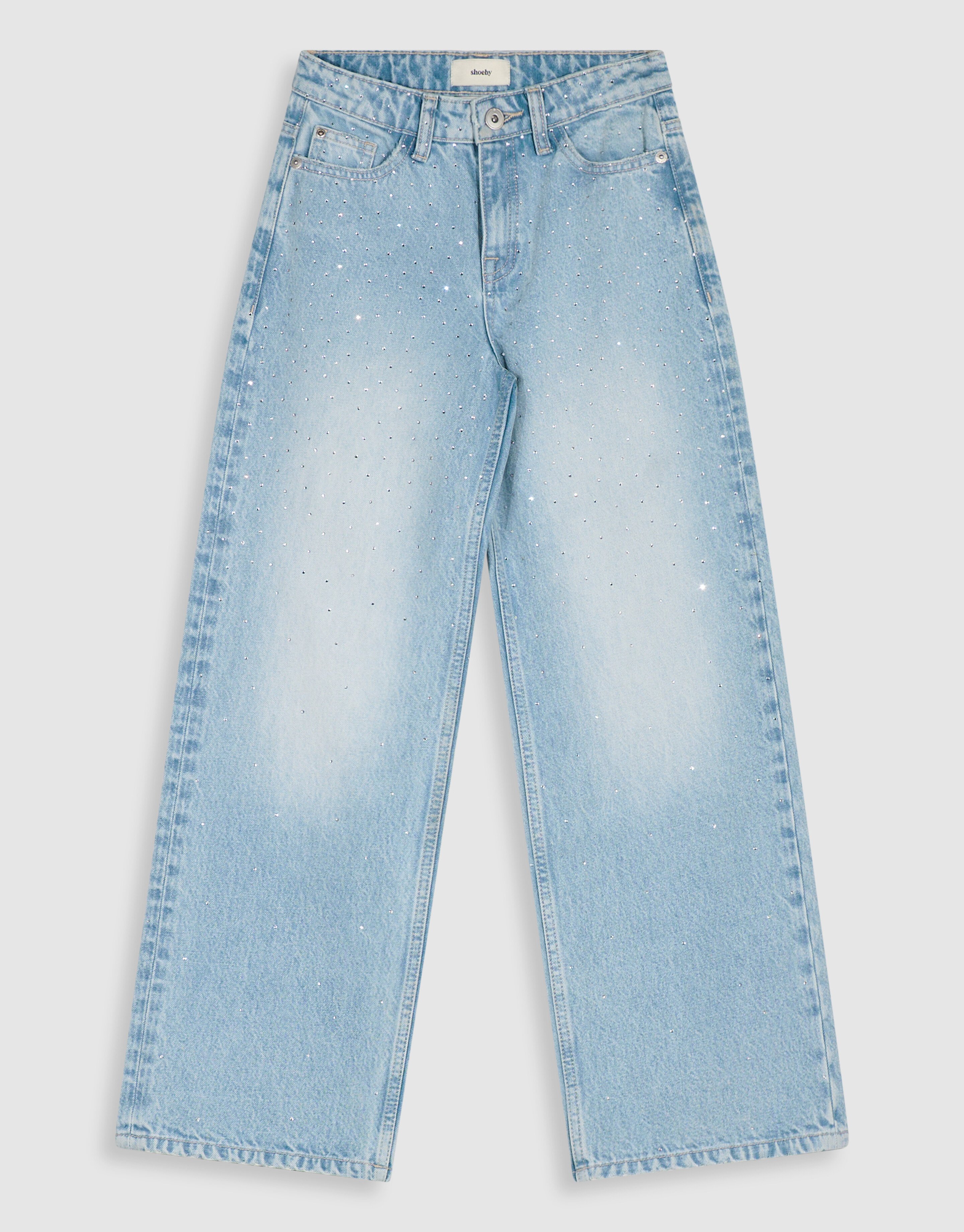 Strass Wide Leg Jeans Blau SHOEBY GIRLS
