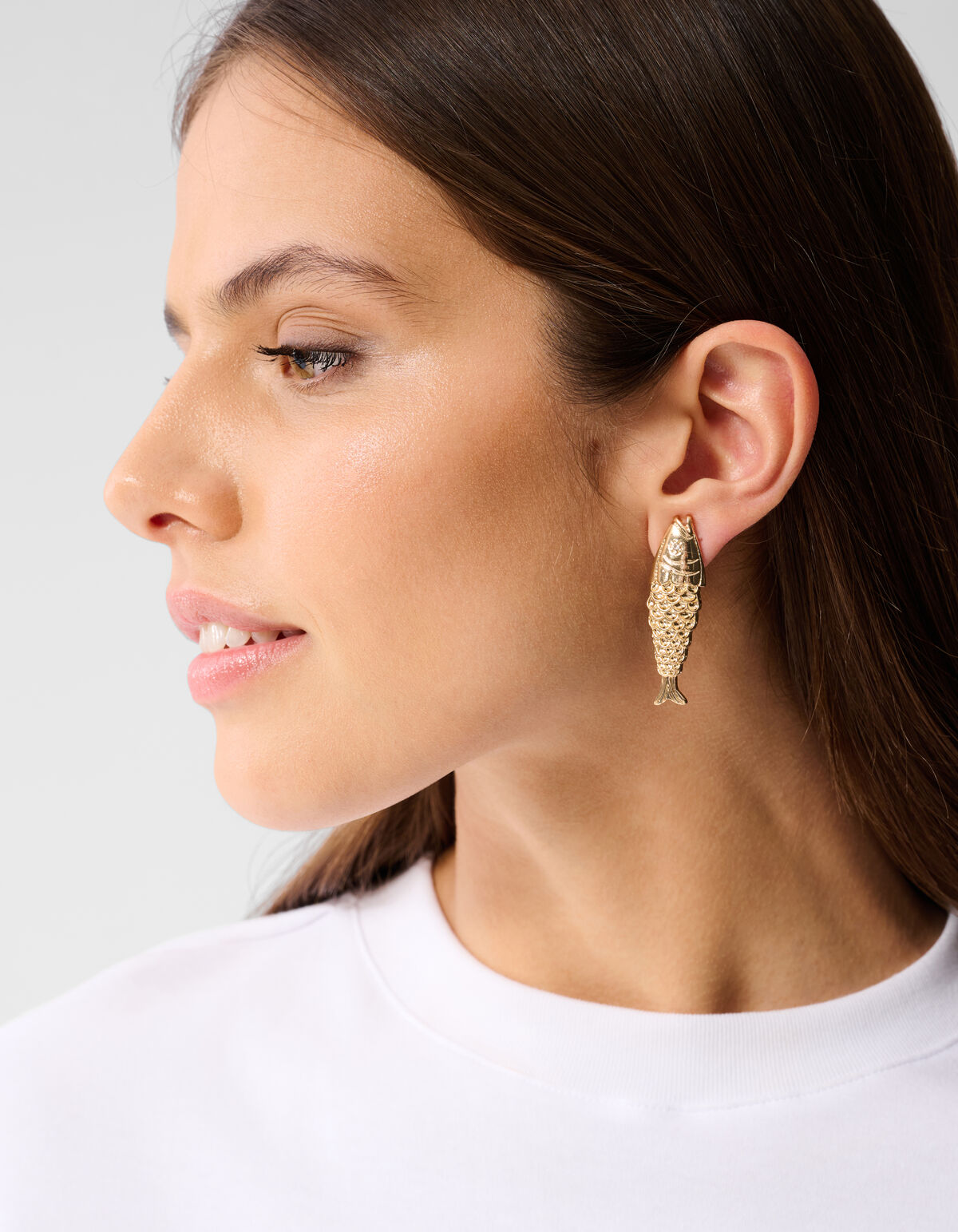 Fisch-Ohrringe Gold SHOEBY ACCESSOIRES
