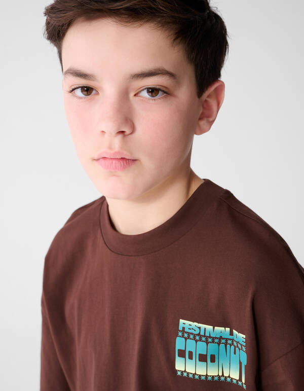 Kokosnuss Kunst T-Shirt Braun SHOEBY BOYS