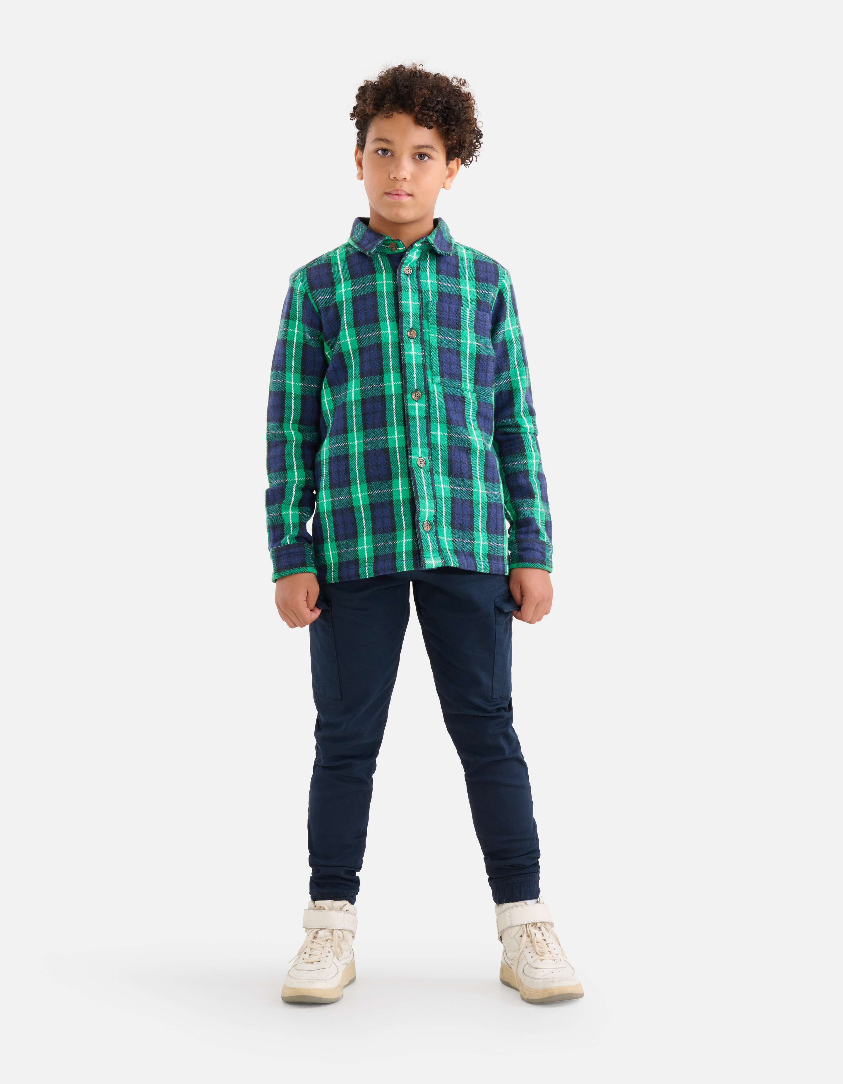 Weiches kariertes Hemd Grün SHOEBY BOYS