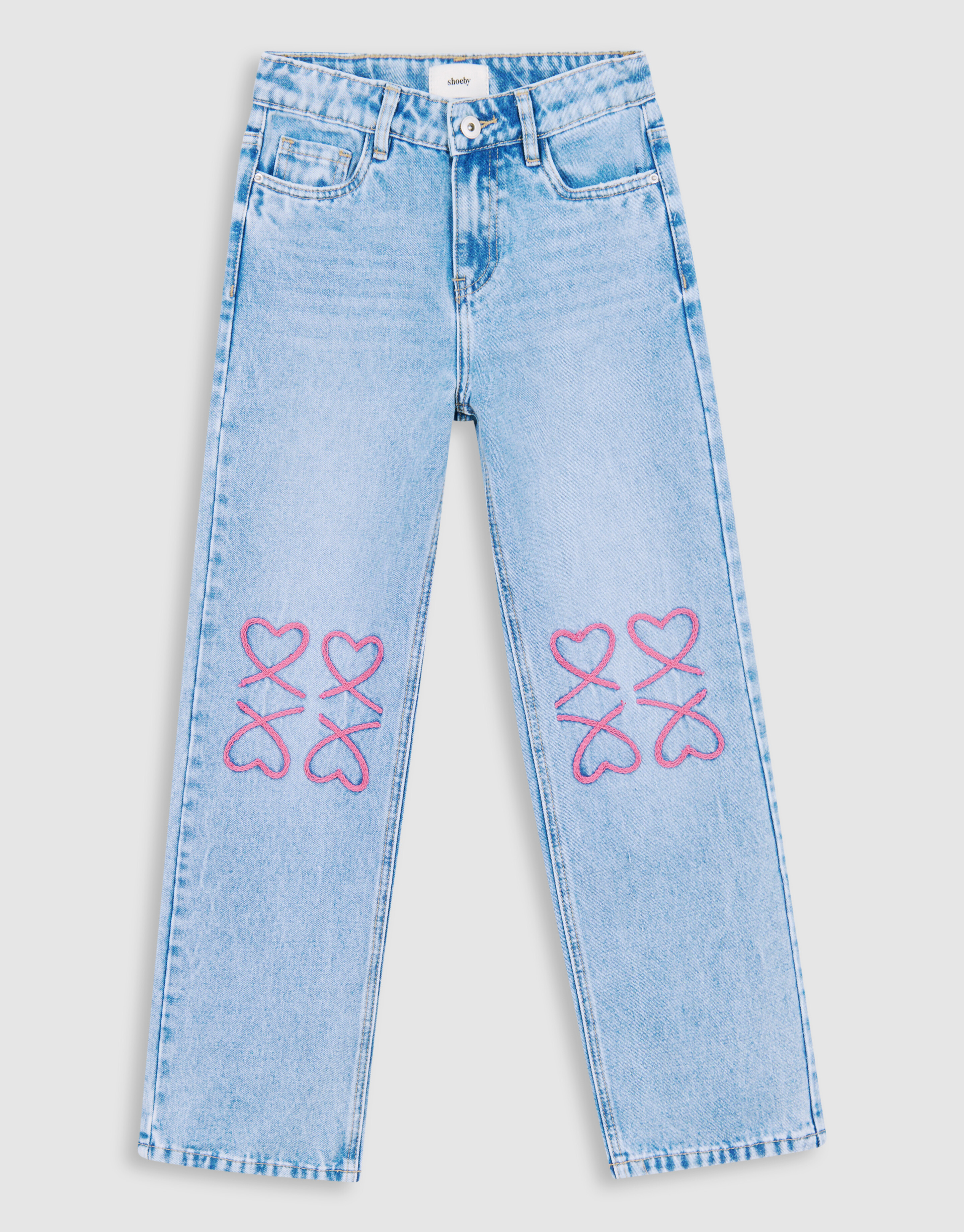 Heart Straight Fit Jeans Blau SHOEBY GIRLS