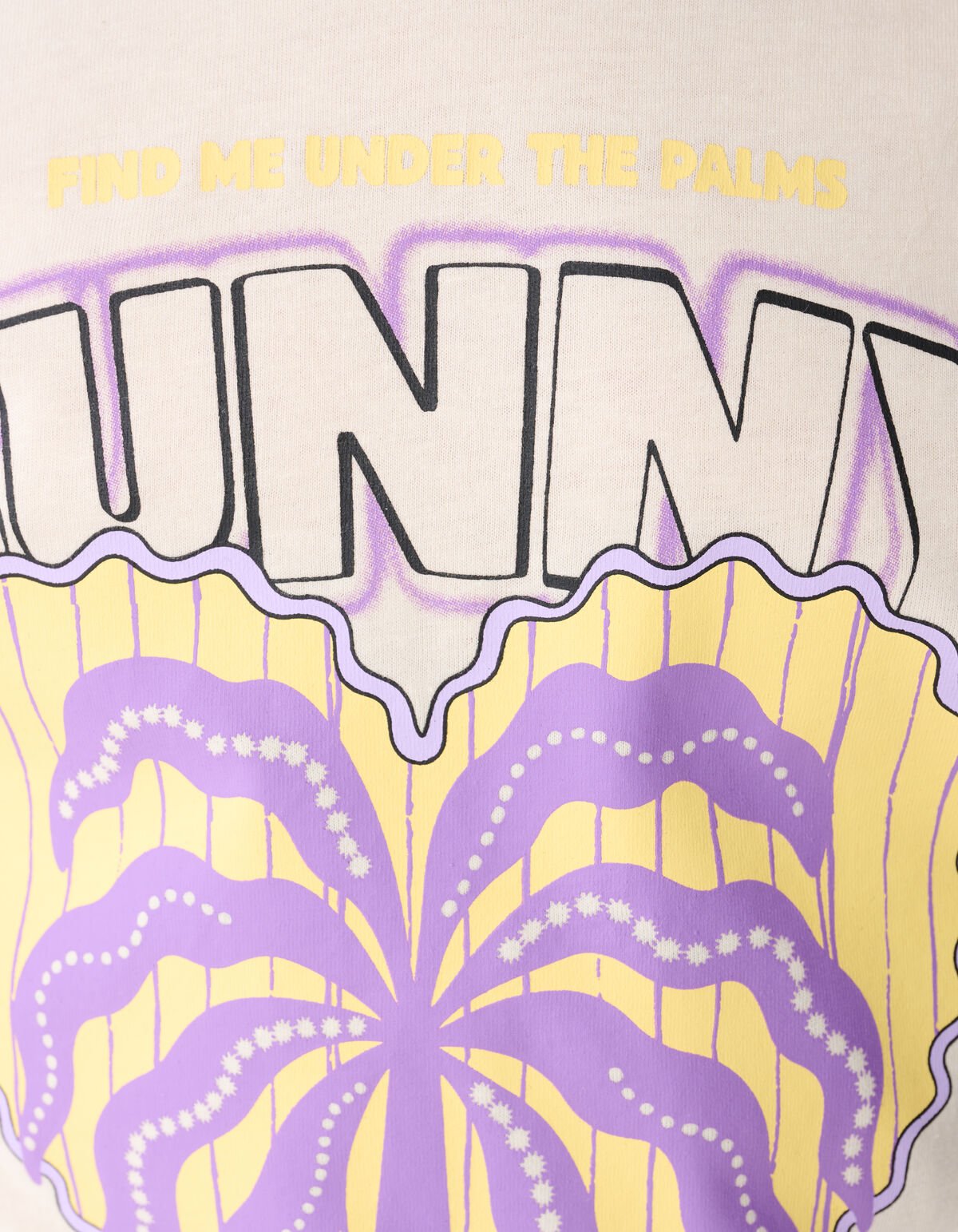 Sunny Palms Artwork T-Shirt Off-White SHOEBY GIRLS