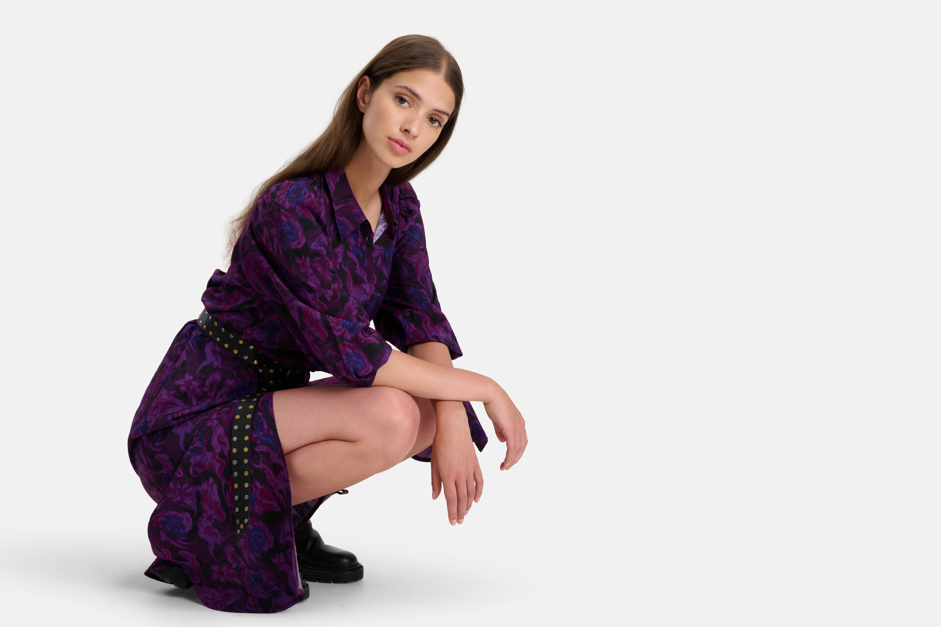 Kleid mit Blumenmuster Lila SHOEBY WOMEN
