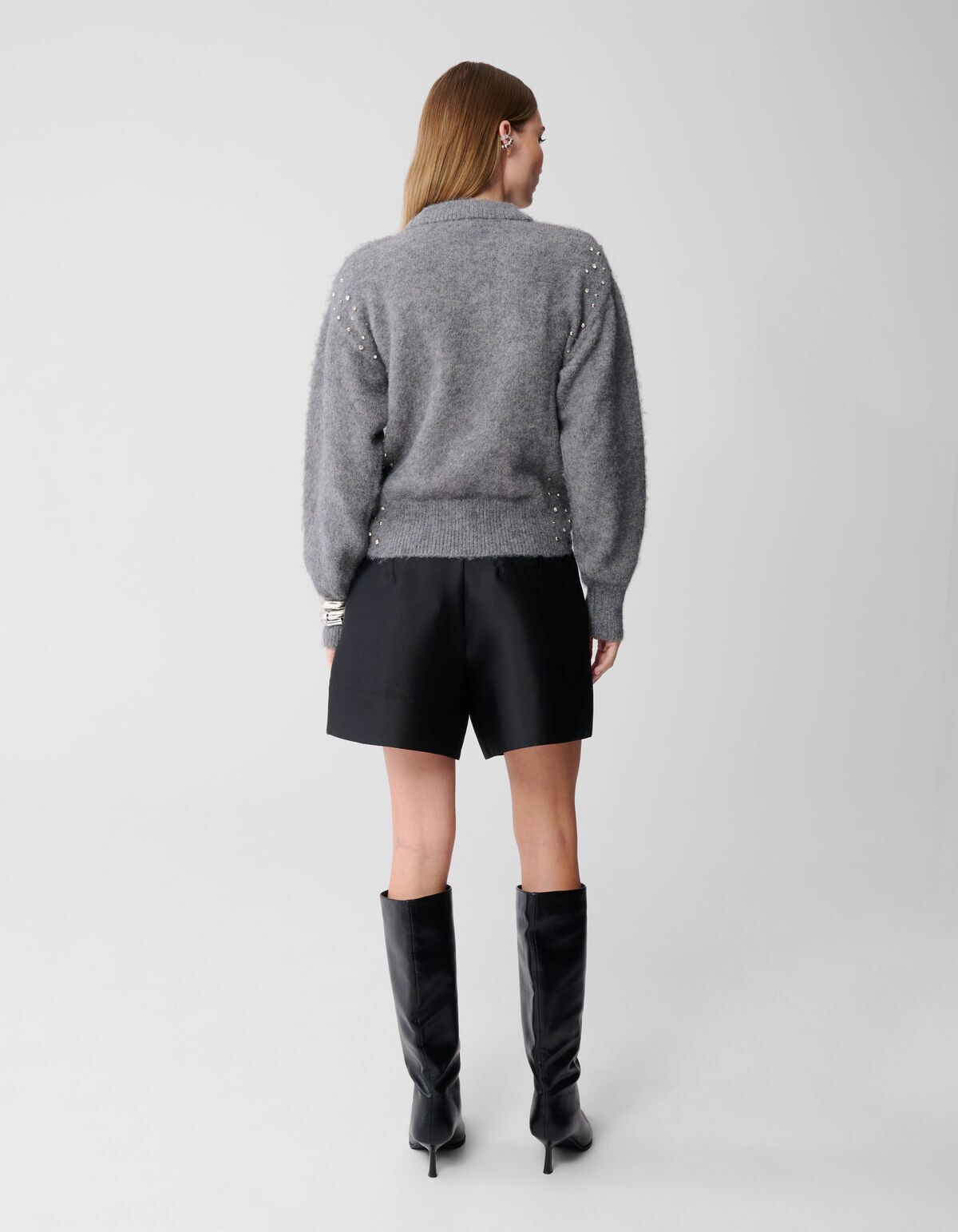 Strass Pullover Grau SHOEBY WOMEN