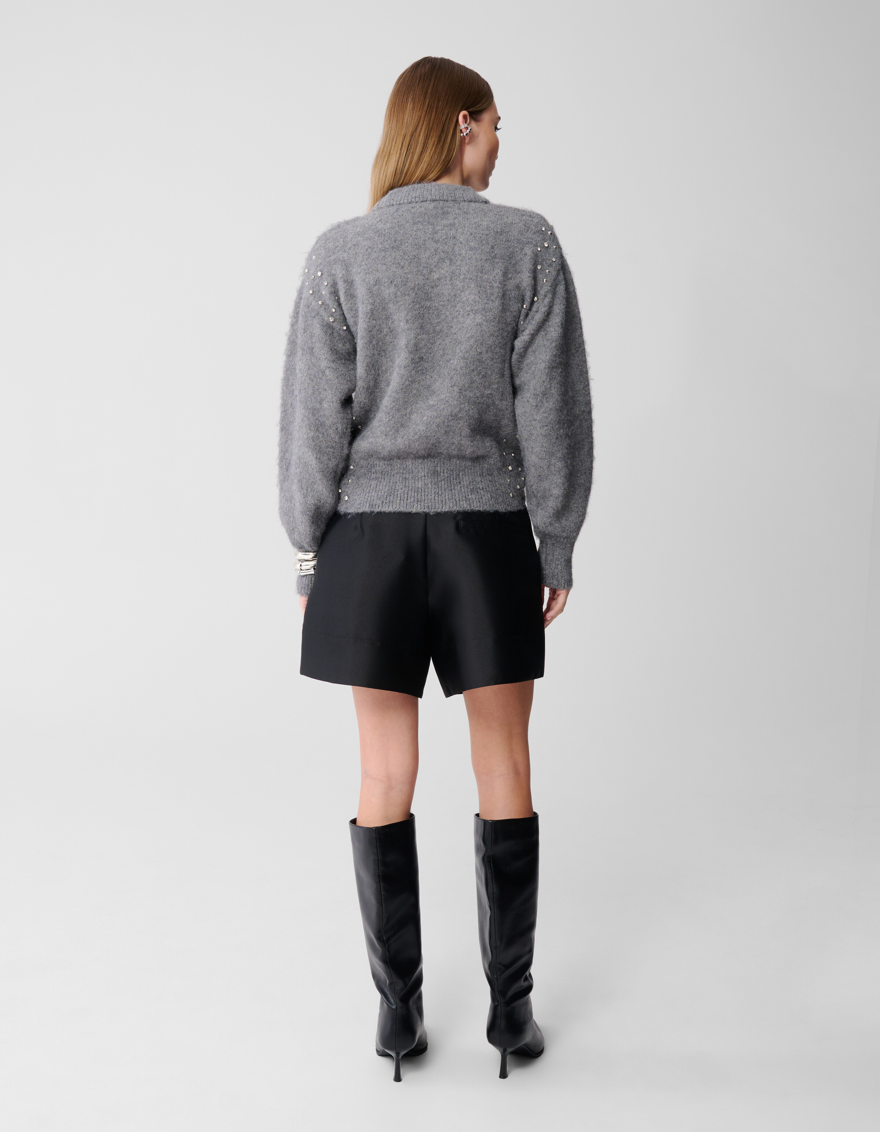 Strass Pullover Grau SHOEBY WOMEN