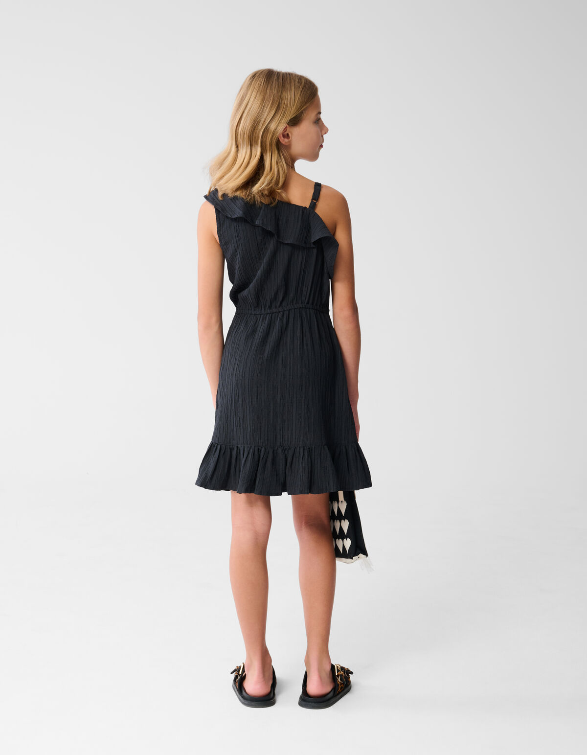 One Shoulder Kleid Dunkelgrau SHOEBY GIRLS