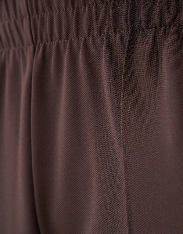 Sportliche weite Bein Hose Dunkelbraun SHOEBY WOMEN