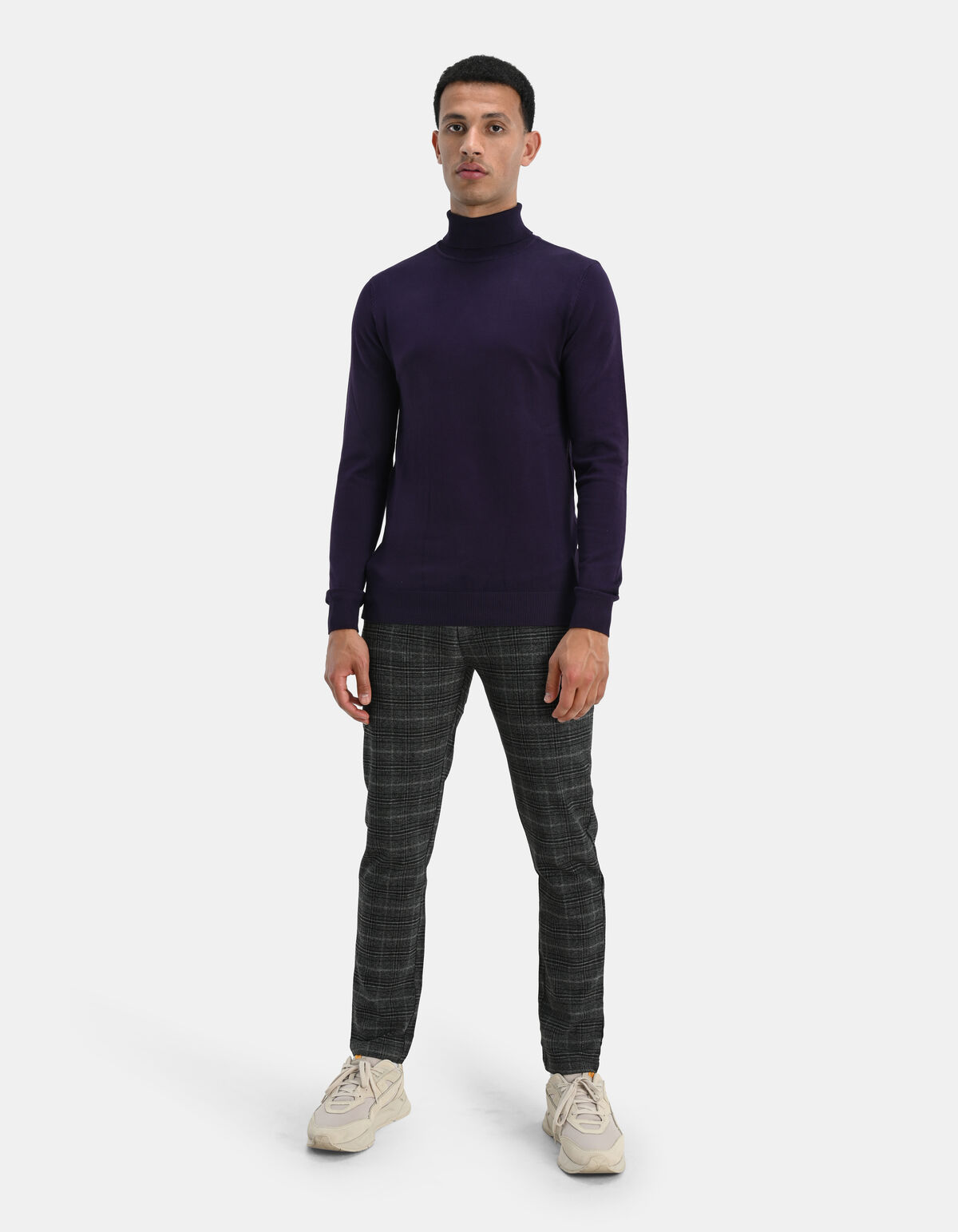 Rollkragenpullover Violett SHOEBY MEN