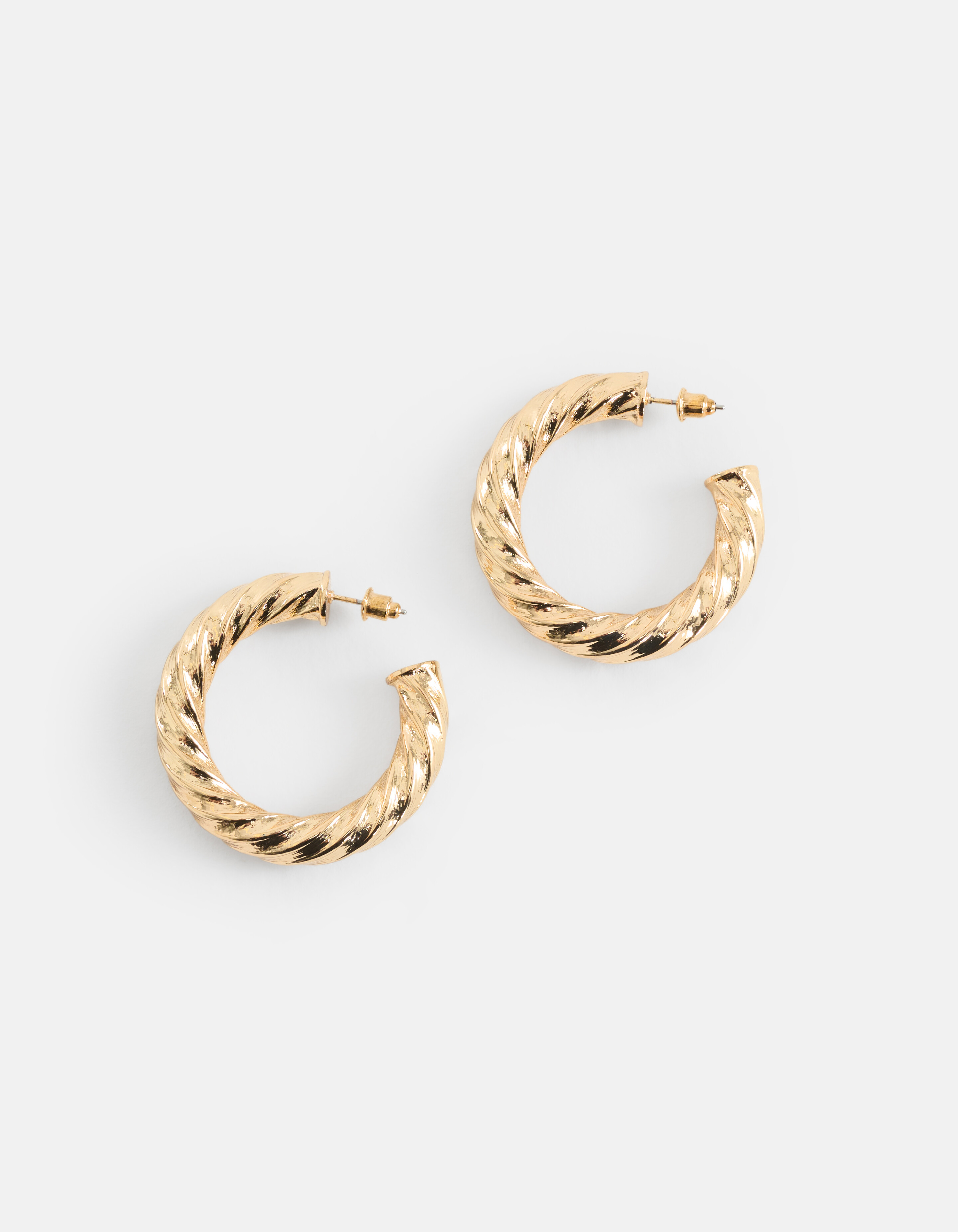 Gedrehte Reif-Ohrringe Gold SHOEBY ACCESSOIRES
