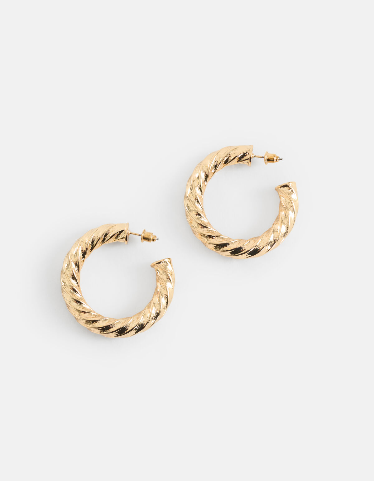 Gedrehte Reif-Ohrringe Gold SHOEBY ACCESSOIRES