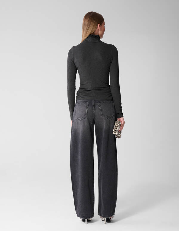 Col Neck Longsleeve Schwarz SHOEBY WOMEN