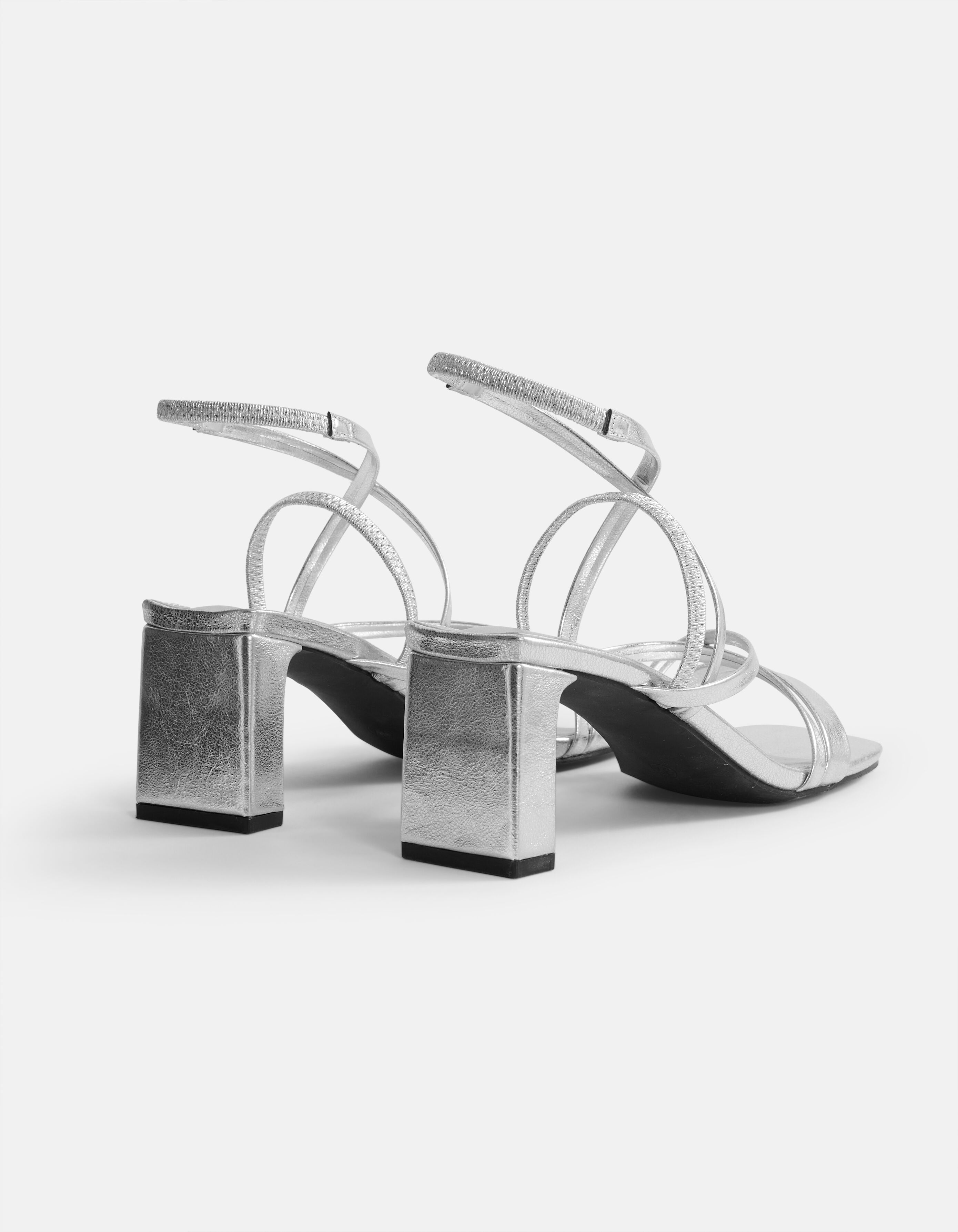 Sandalen mit Absatz Silber Shoeby