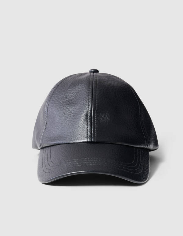 Vegane Leder-Cap Schwarz SHOEBY ACCESSOIRES