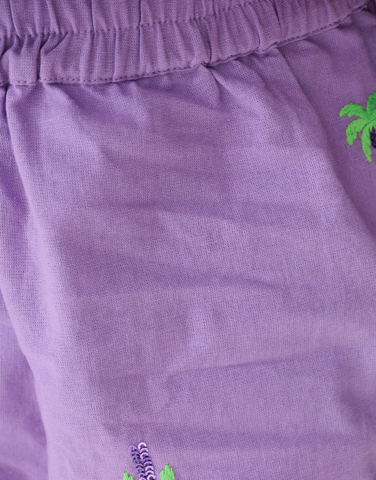 Palmbaum Stickerei Shorts Lila SHOEBY GIRLS