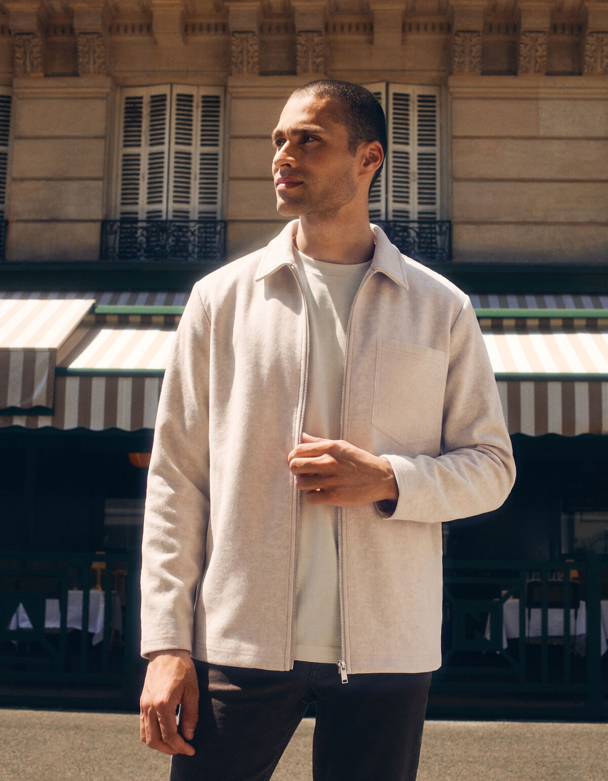 Soft Melange Overshirt Beige SHOEBY MEN