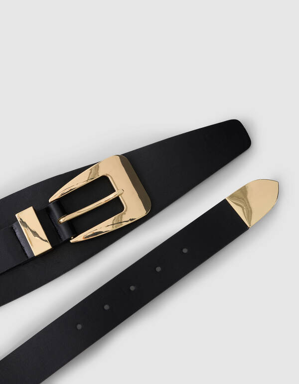 Tailleng&uuml;rtel Schwarz/Gold SHOEBY ACCESSOIRES