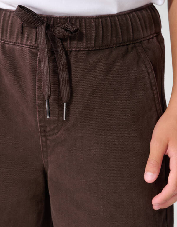 Twill-Barrel-Fit Hose Dunkelbraun SHOEBY BOYS
