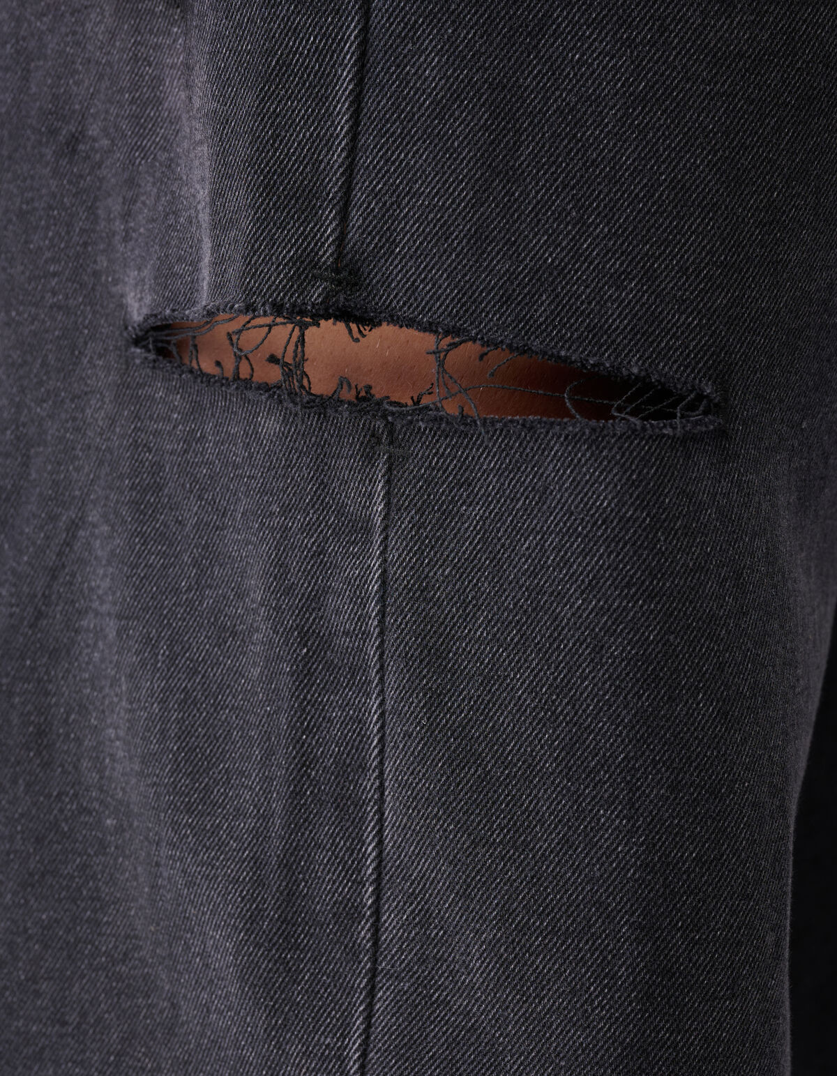 Side Cut Straight Fit Jeans Schwarz SHOEBY WOMEN