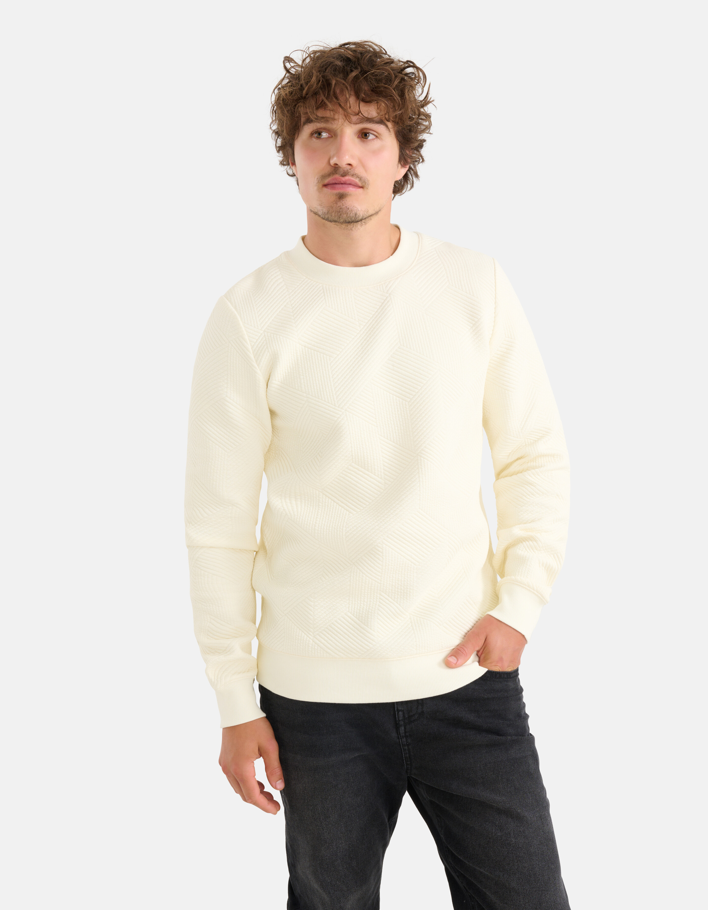 Geometrischer Pullover Off White SHOEBY MEN