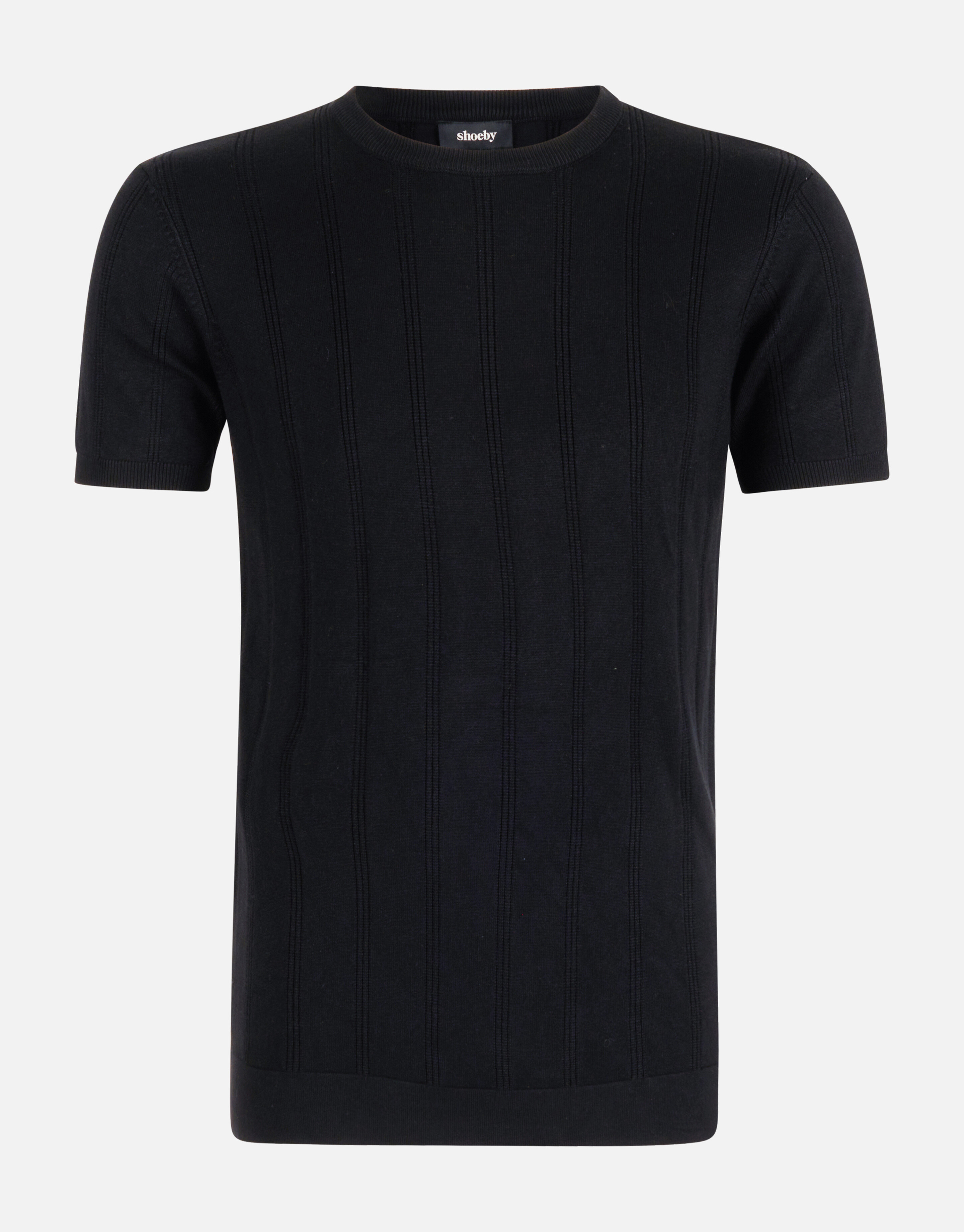 Gestricktes T-shirt Schwarz SHOEBY MEN