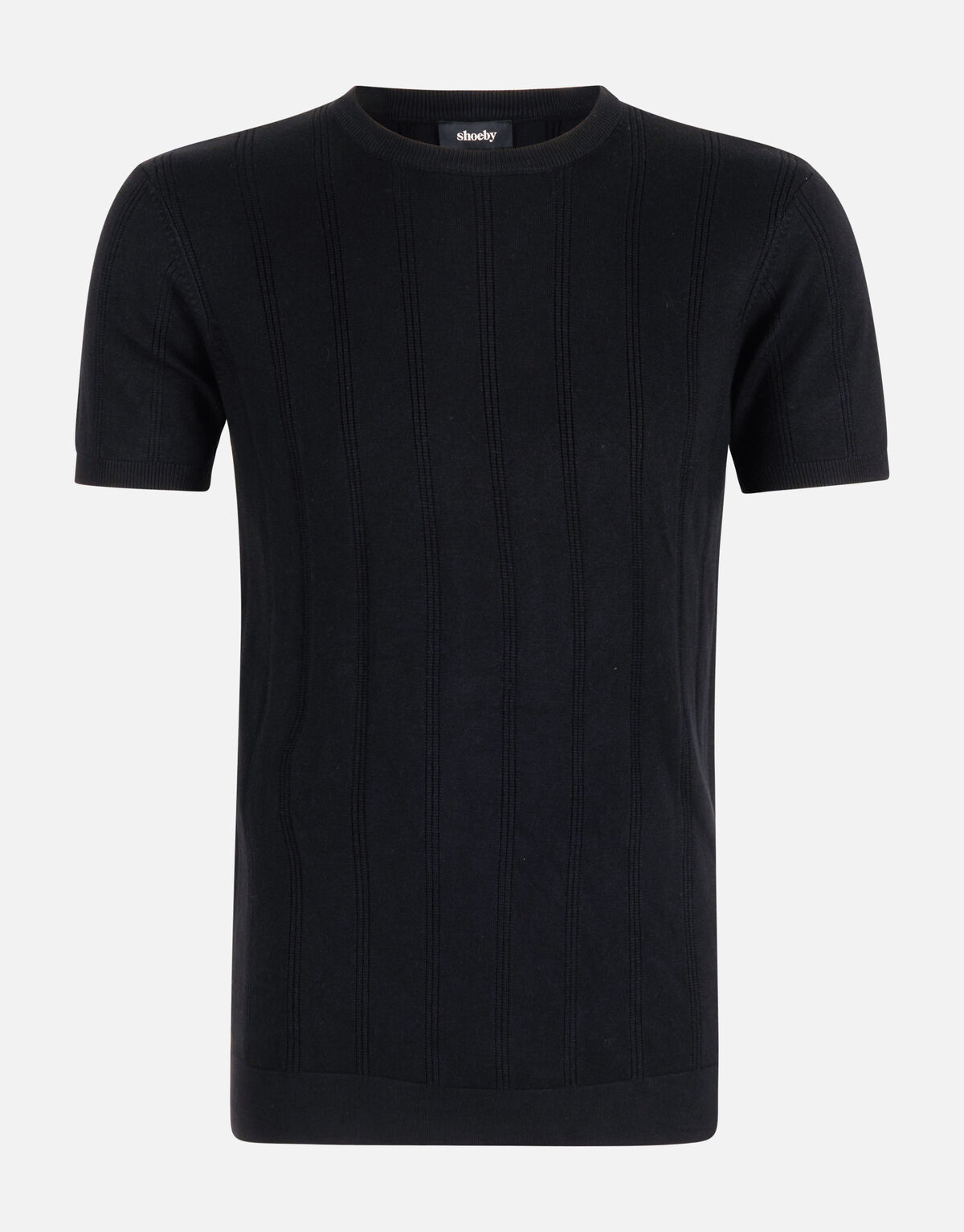 Gestricktes T-shirt Schwarz SHOEBY MEN