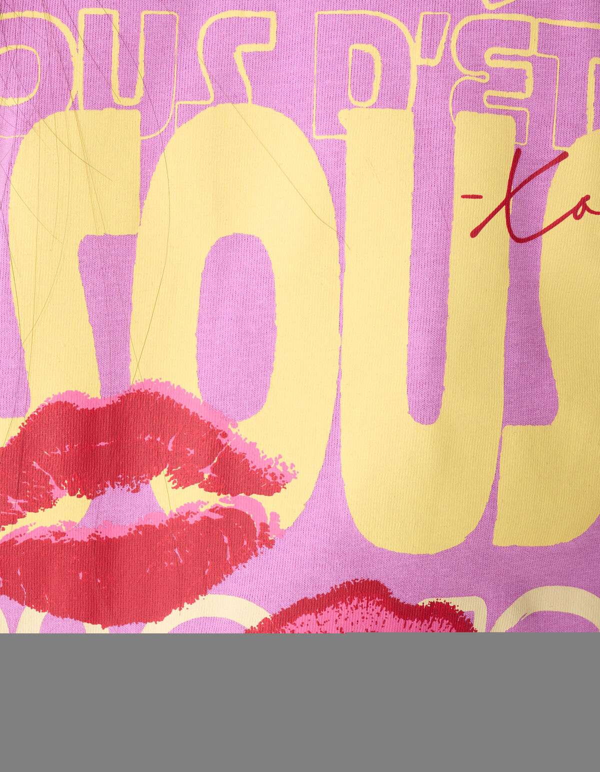 Bisous Amour Kunstwerk T-Shirt Lila SHOEBY GIRLS