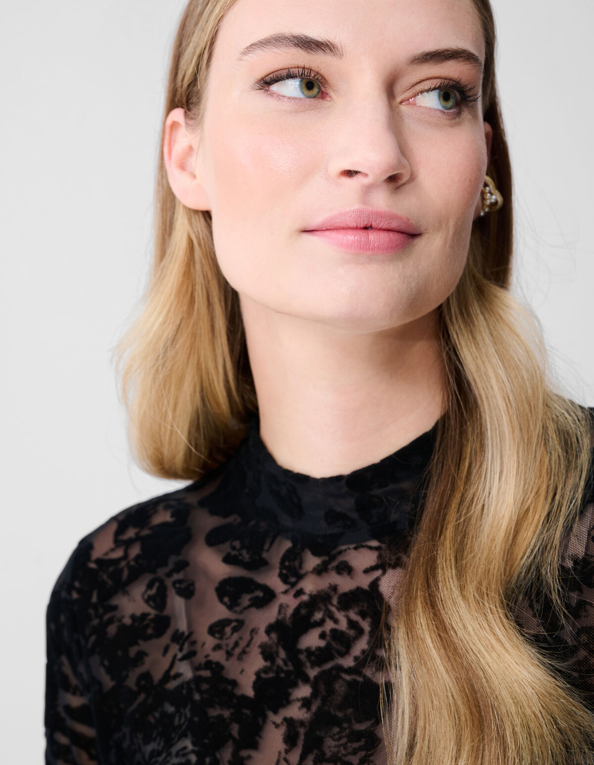 Rosen Mesh Top Schwarz SHOEBY WOMEN