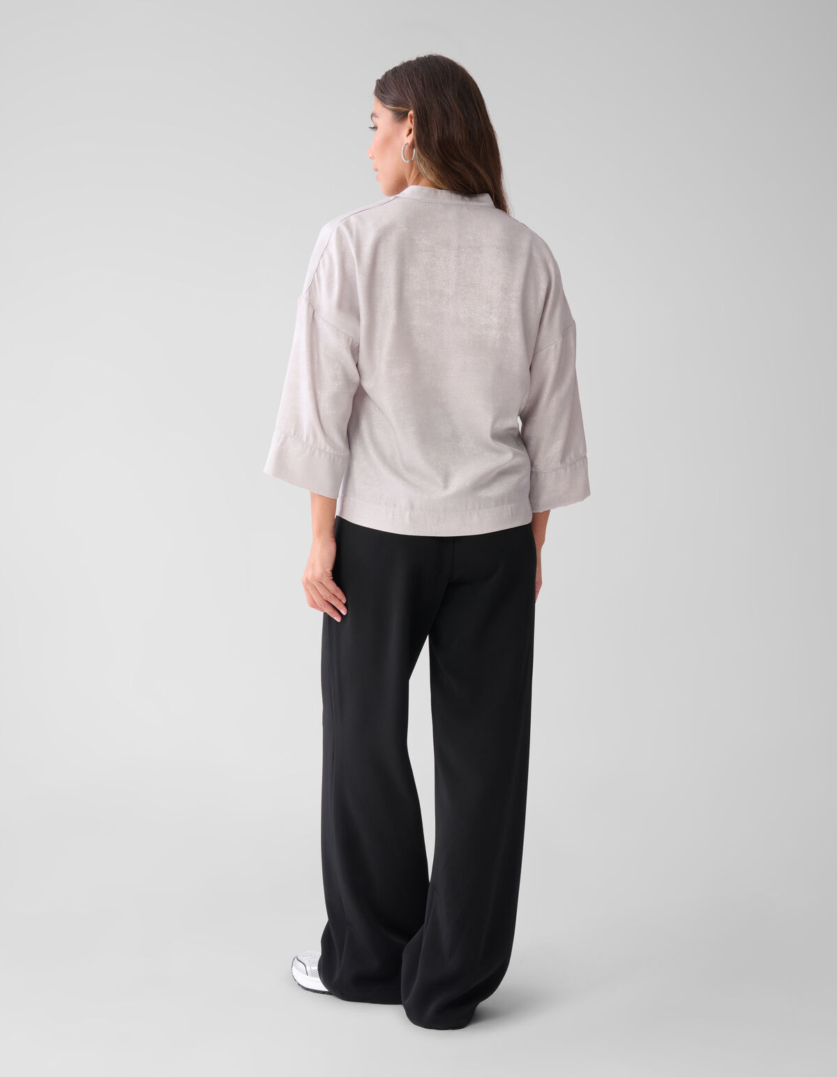 Glänzende weite Bluse Silber SHOEBY WOMEN