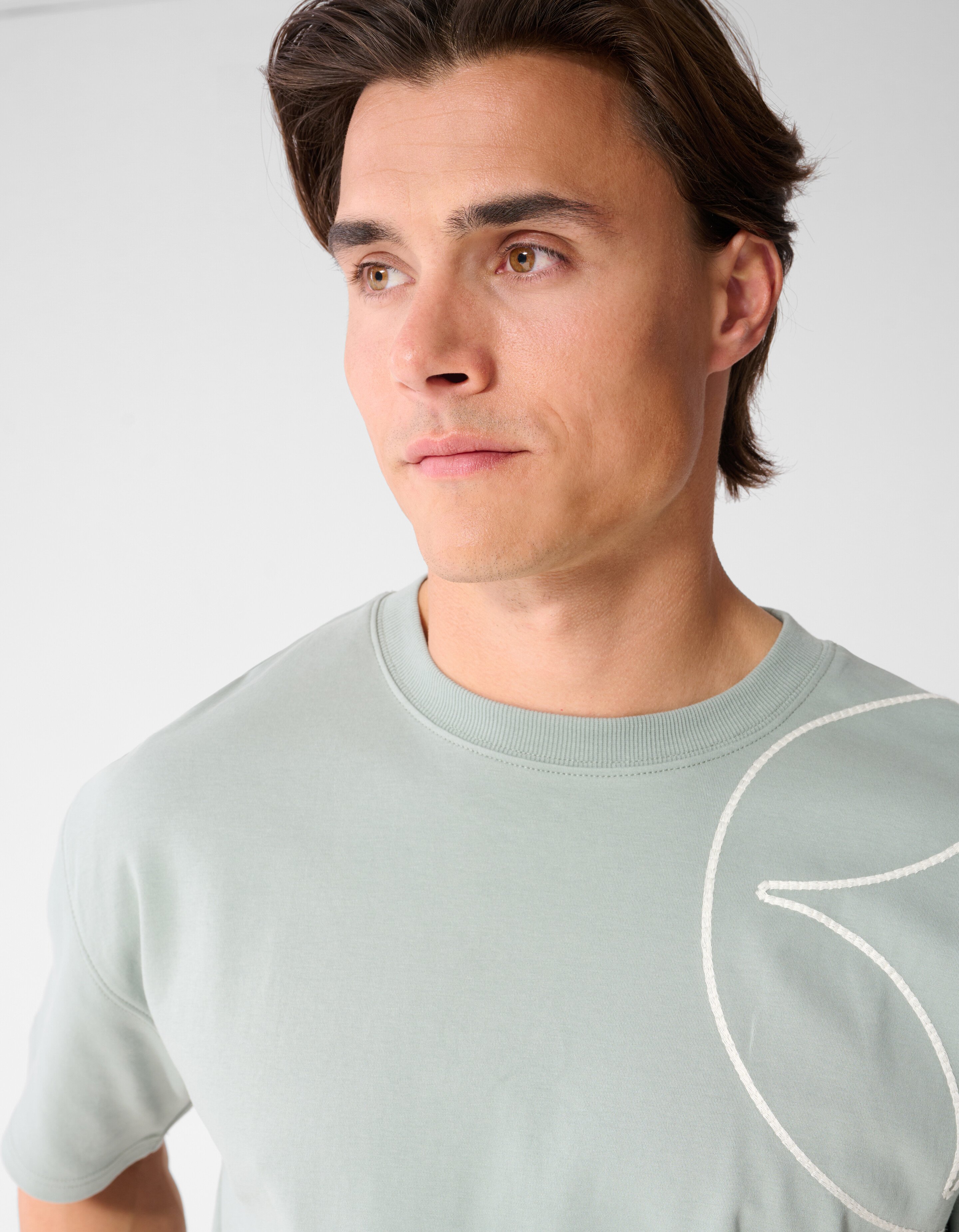 Stickerei Spark T-Shirt Hellgr&uuml;n SHOEBY MEN