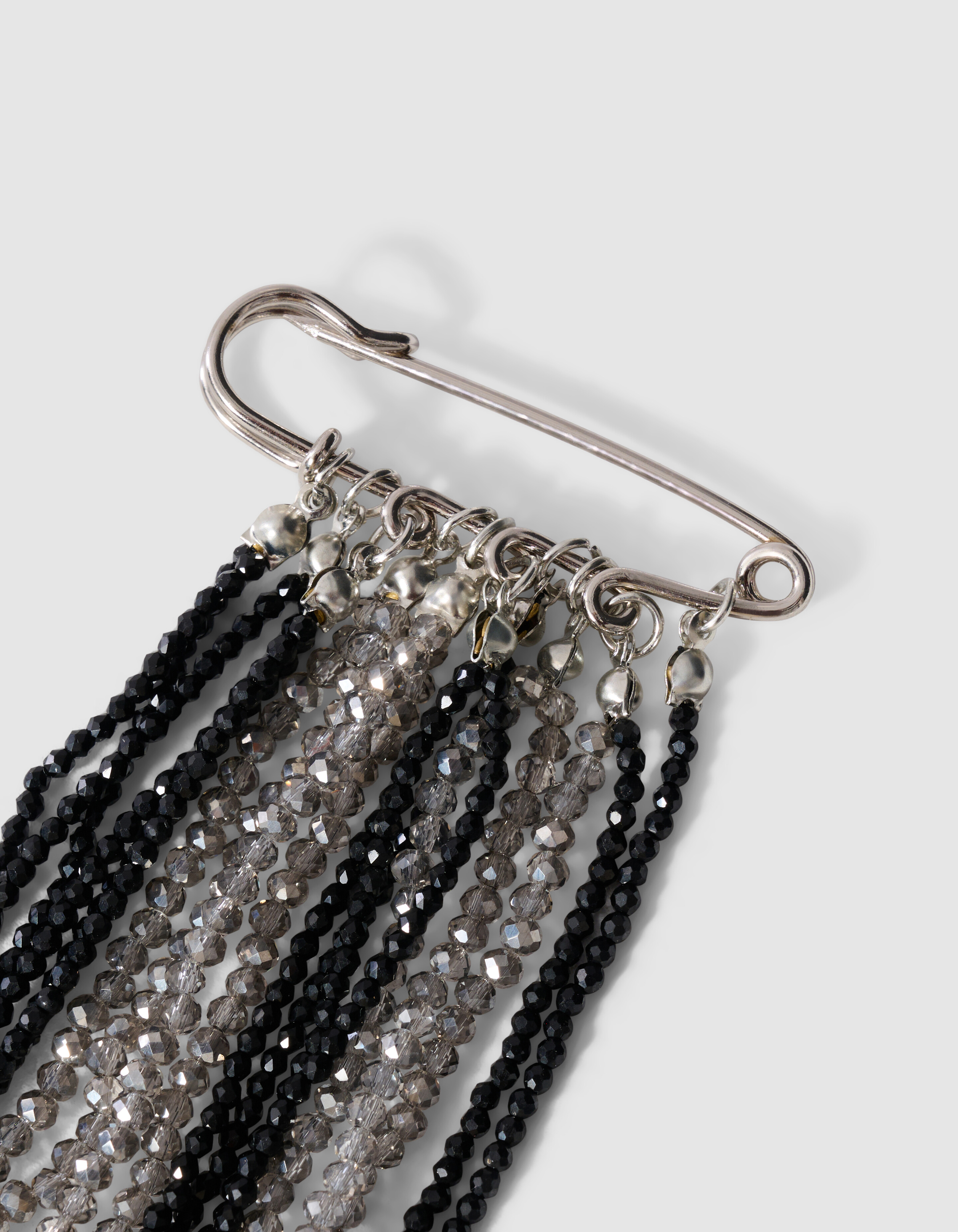 Strass-Broche Silber/Schwarz SHOEBY ACCESSOIRES