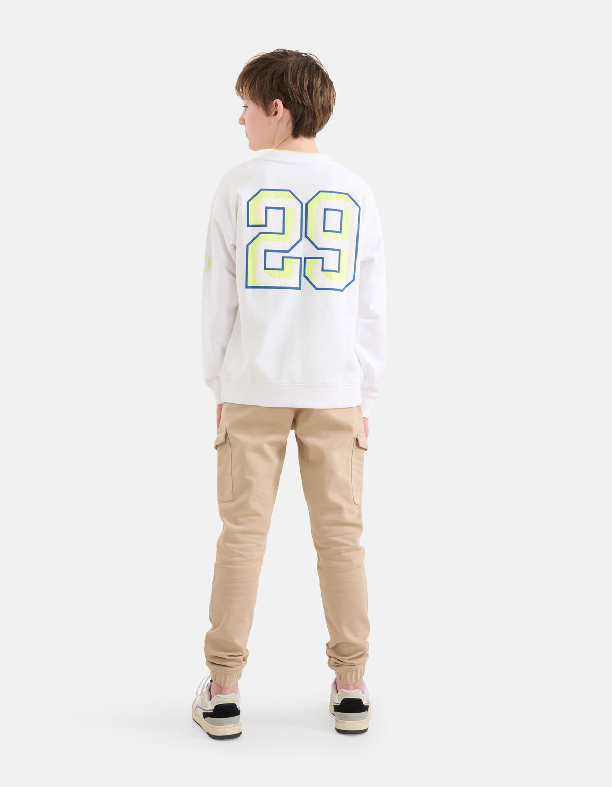 Artwork Sweater Wit SHOEBY BOYS