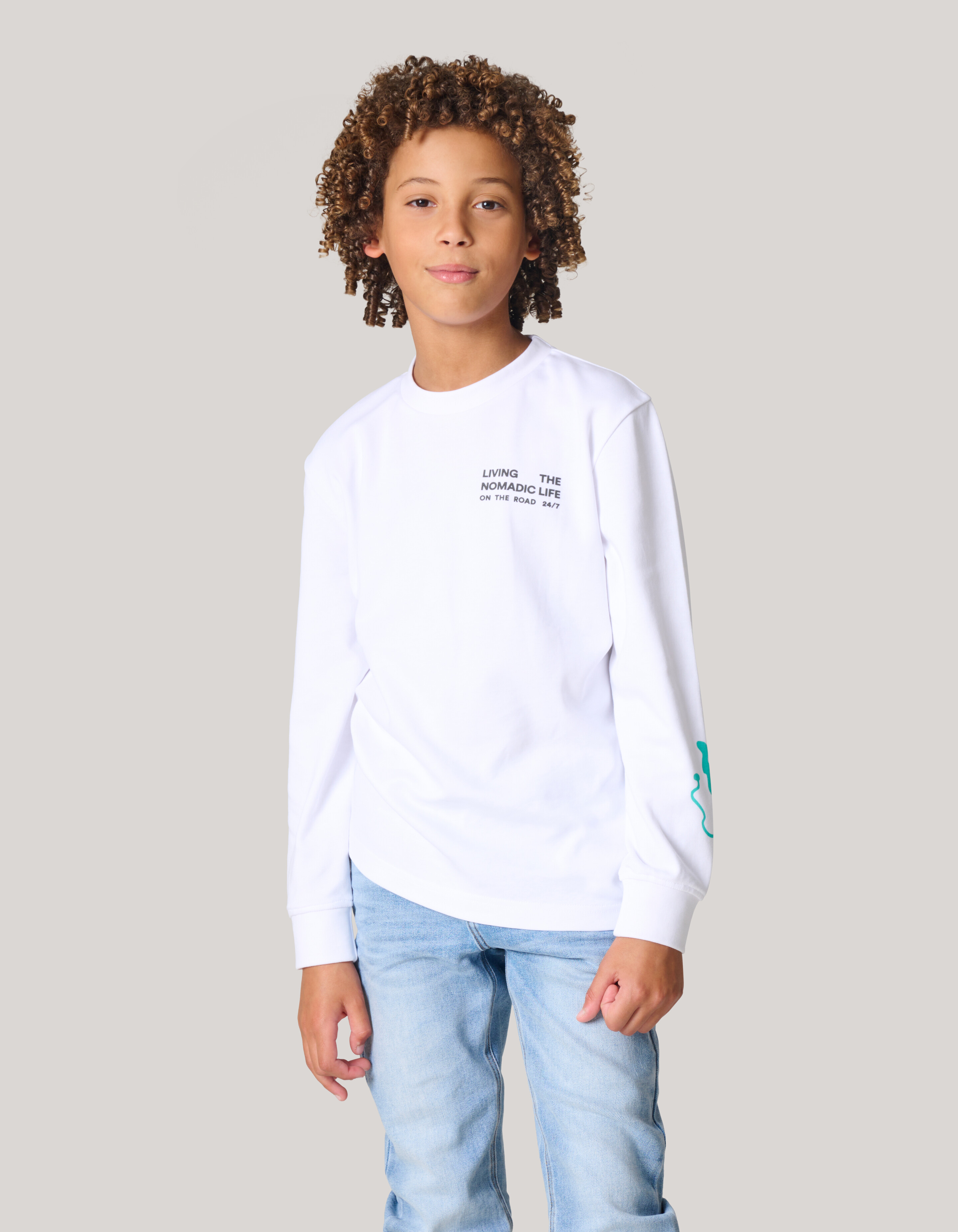 Artwork Langarm-T-Shirt Wei&szlig; SHOEBY BOYS