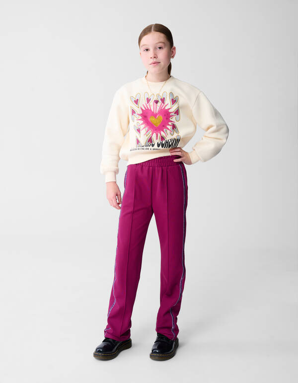 Hose mit weitem Bein und Glitzerstreifen in Rosa SHOEBY GIRLS